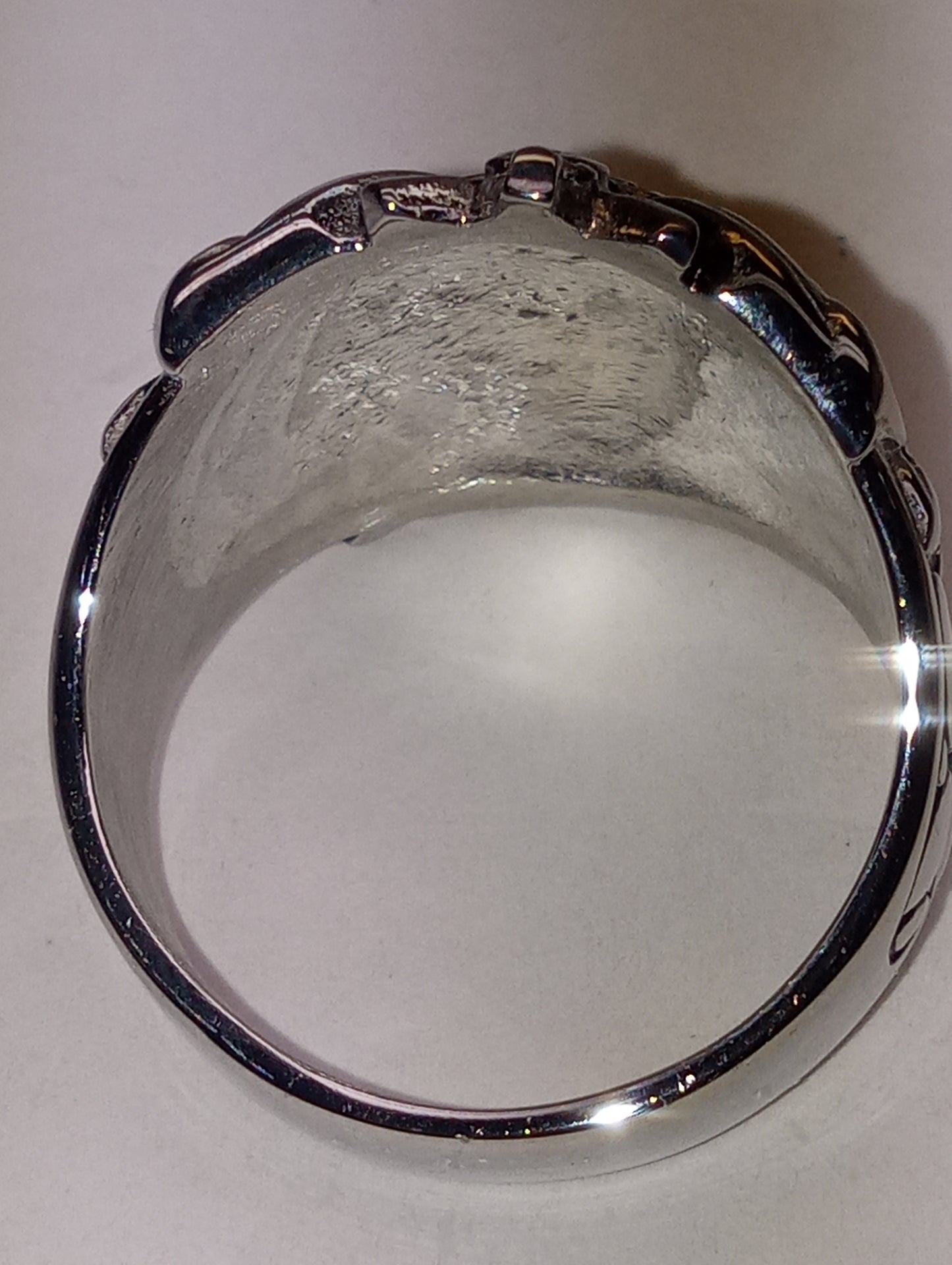 ring Lion's head, in stainless steel , size 13