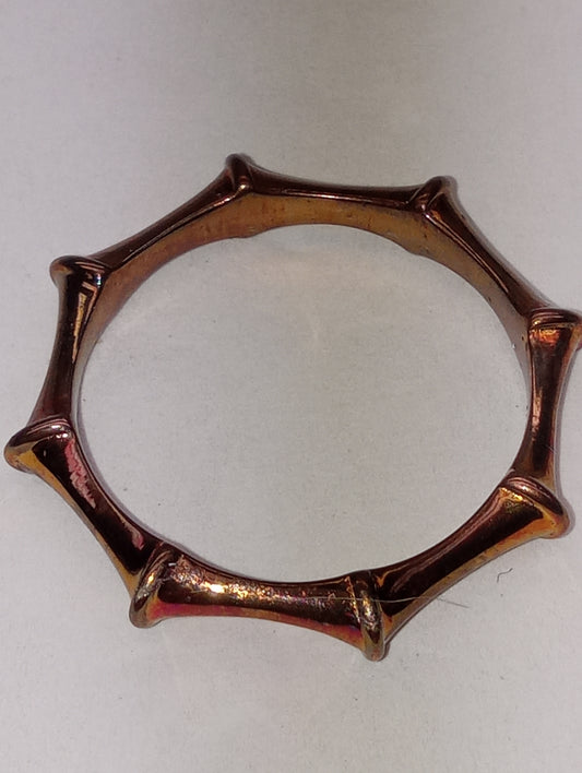 ring SUNDAYS CHILD band, in vermeil rose gold over sterling silver, size 9, 2.5g
