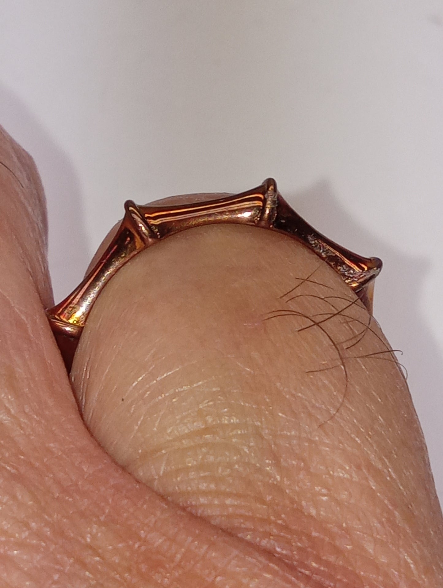 ring SUNDAYS CHILD band, in vermeil rose gold over sterling silver, size 9, 2.5g