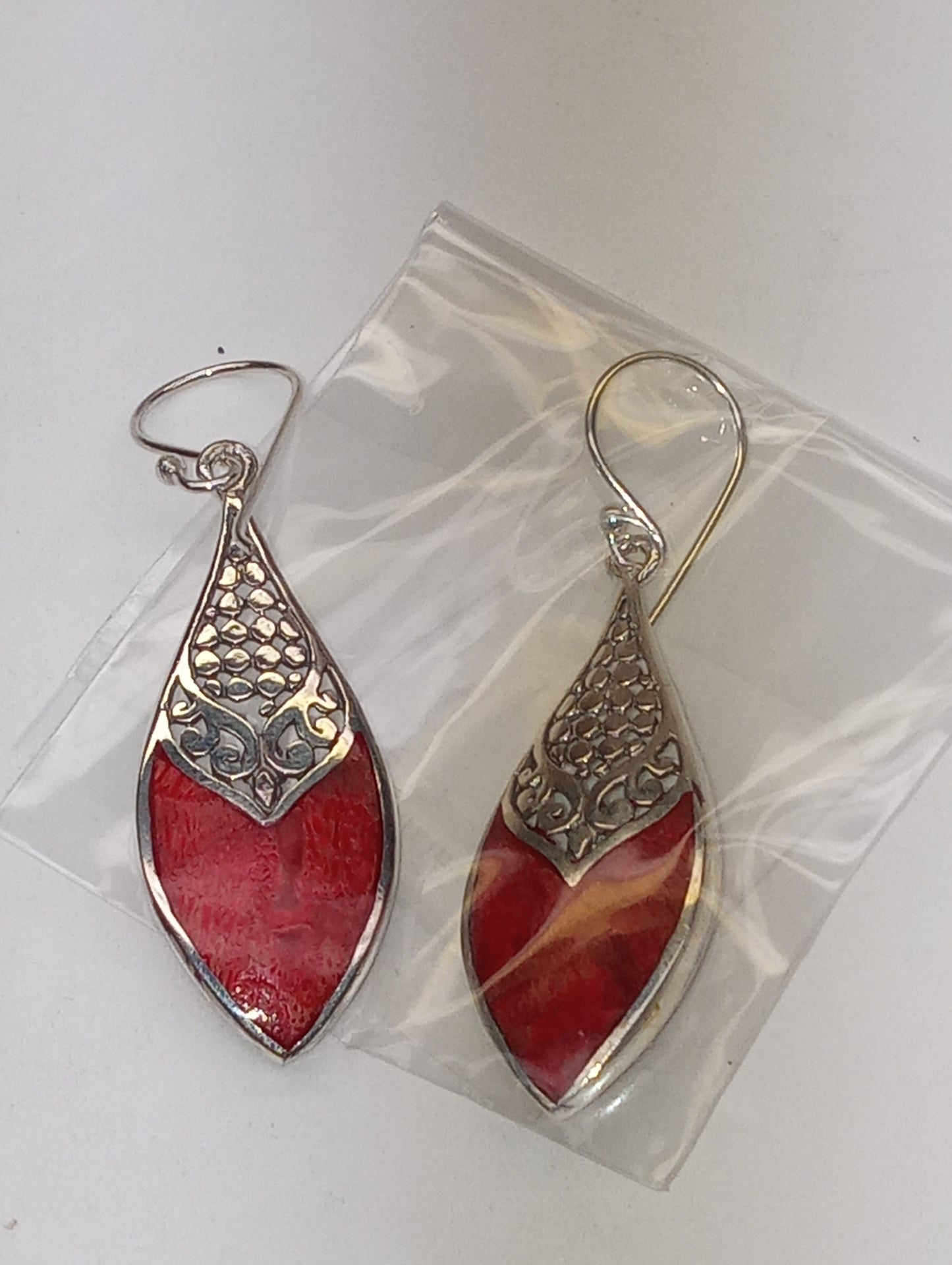 earrings sponge coral in sterling silver