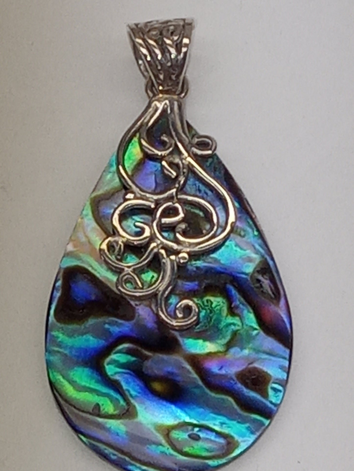 pendant abalone shell in sterling silver,