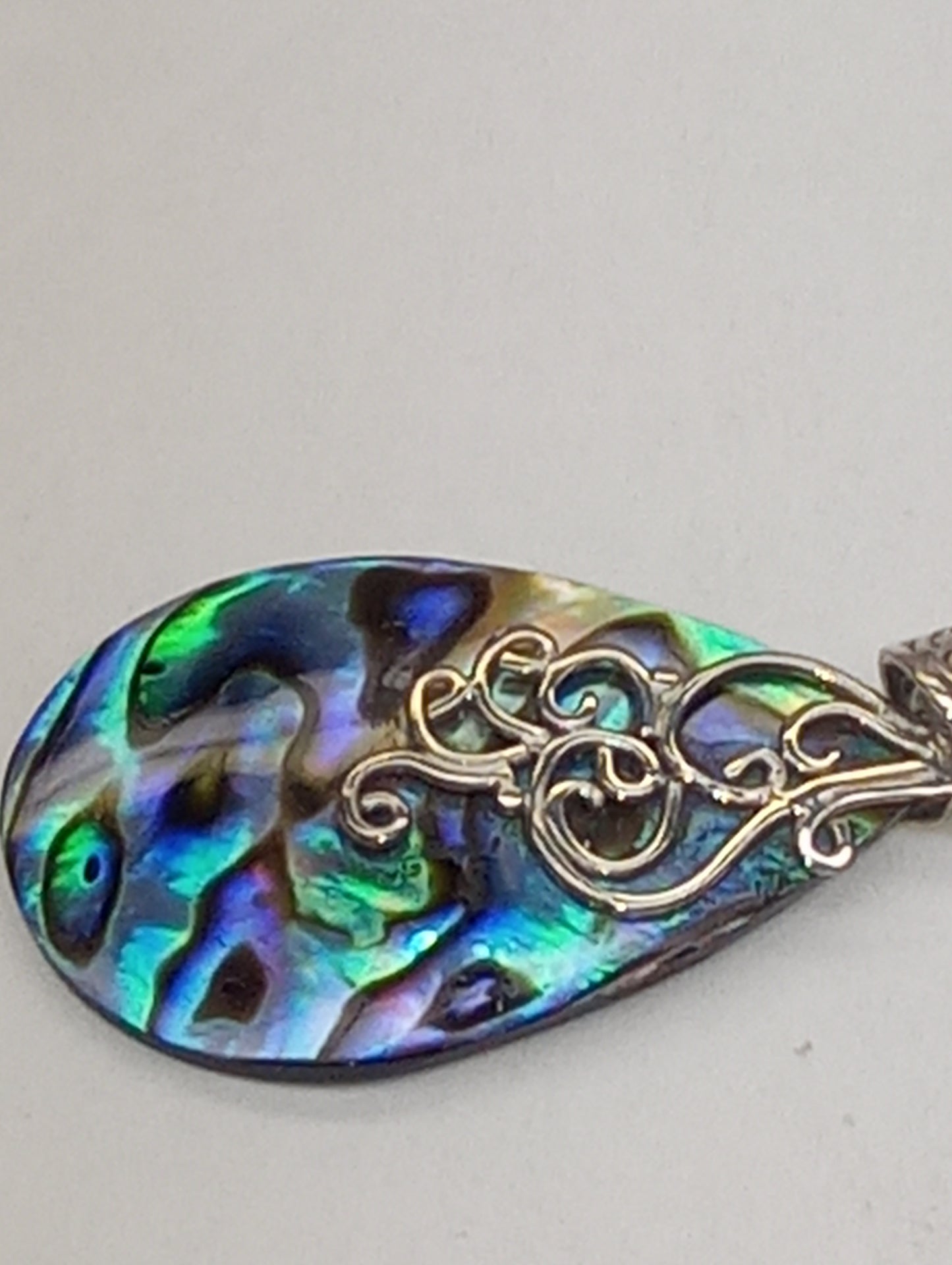 pendant abalone shell in sterling silver,