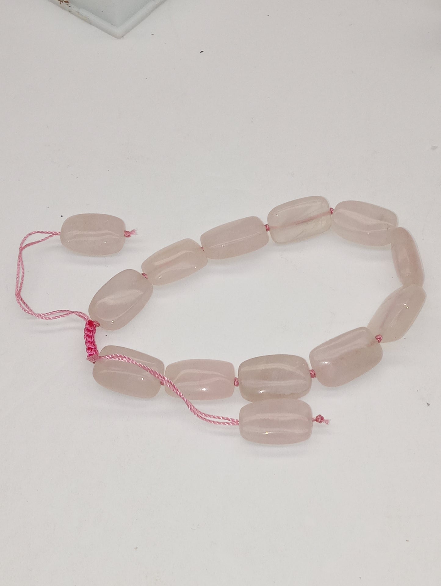bracelet rose quartz, Galilea, beaded ajustable, 125ctw