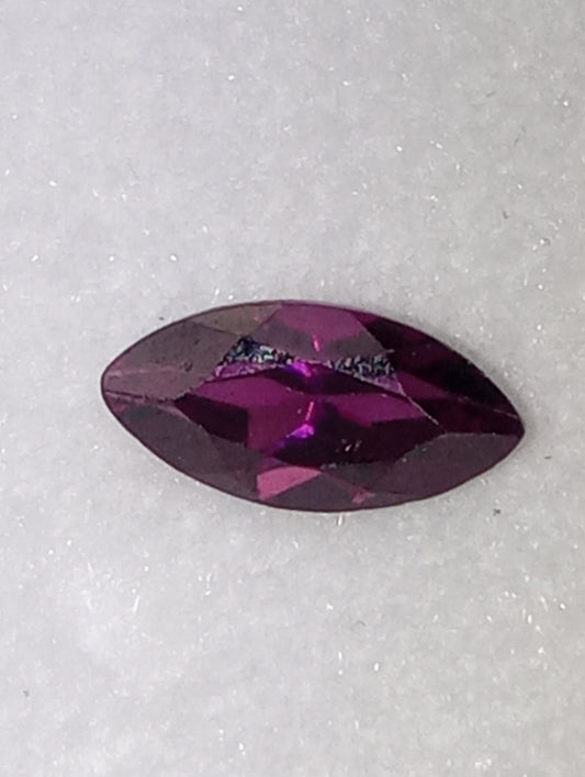 garnet gemstone, purple, 8mmx4mm marquise cut, .60ct