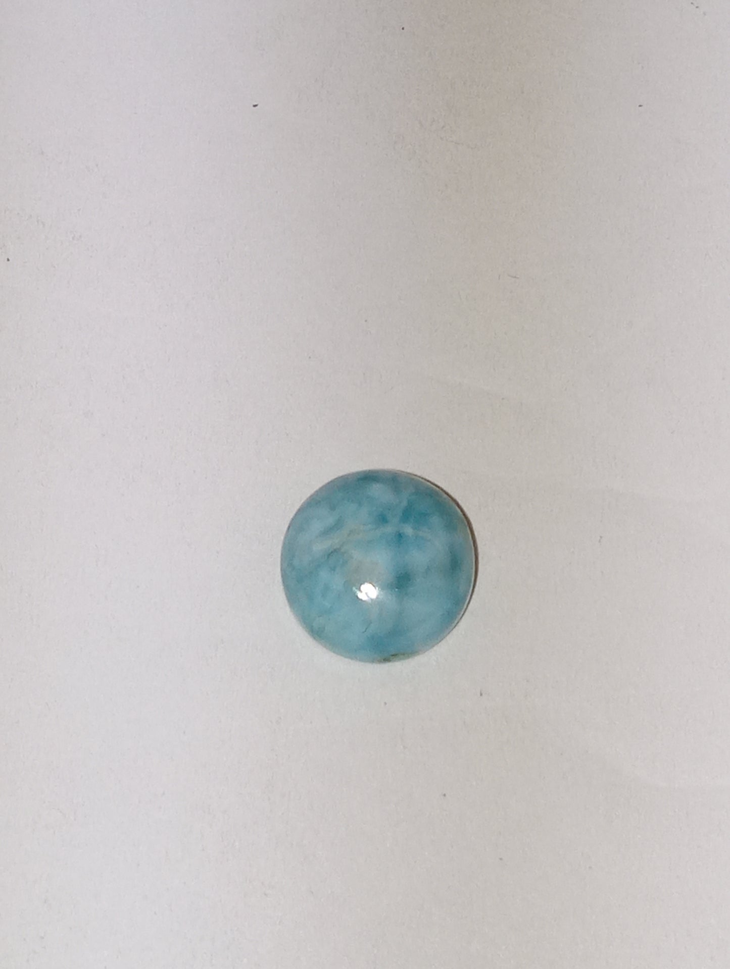 larimar gemstone, 8mm round, 2.17ct