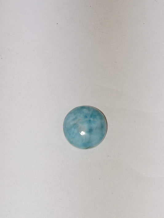 larimar gemstone, 8mm round, 2.17ct