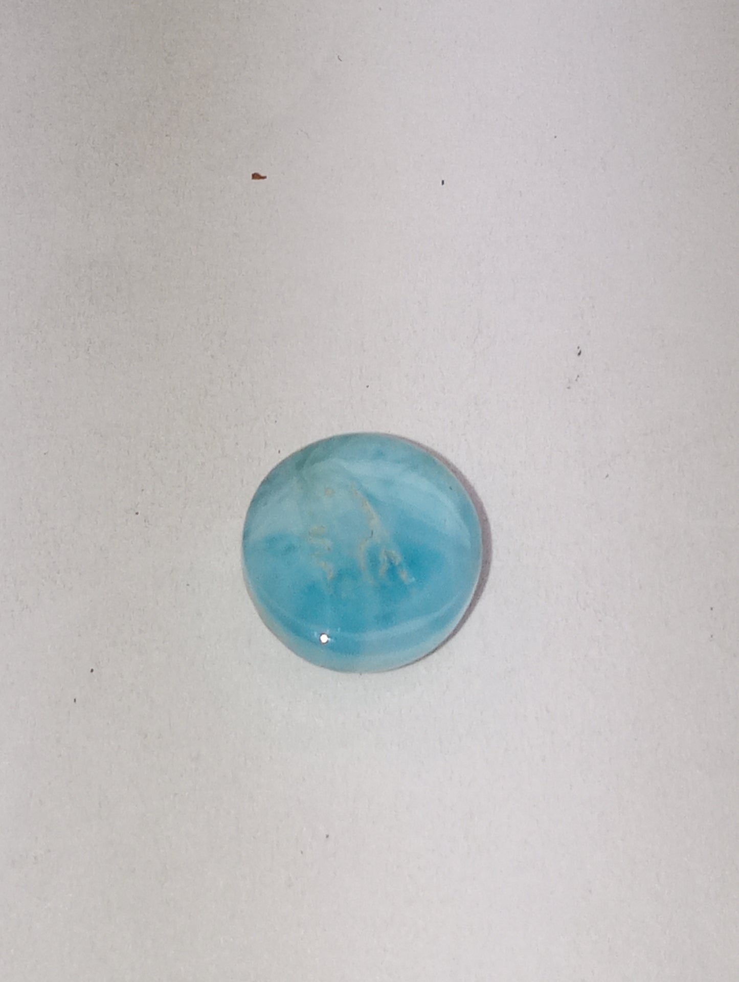 larimar gemstone, 8mm round, 2.17ct