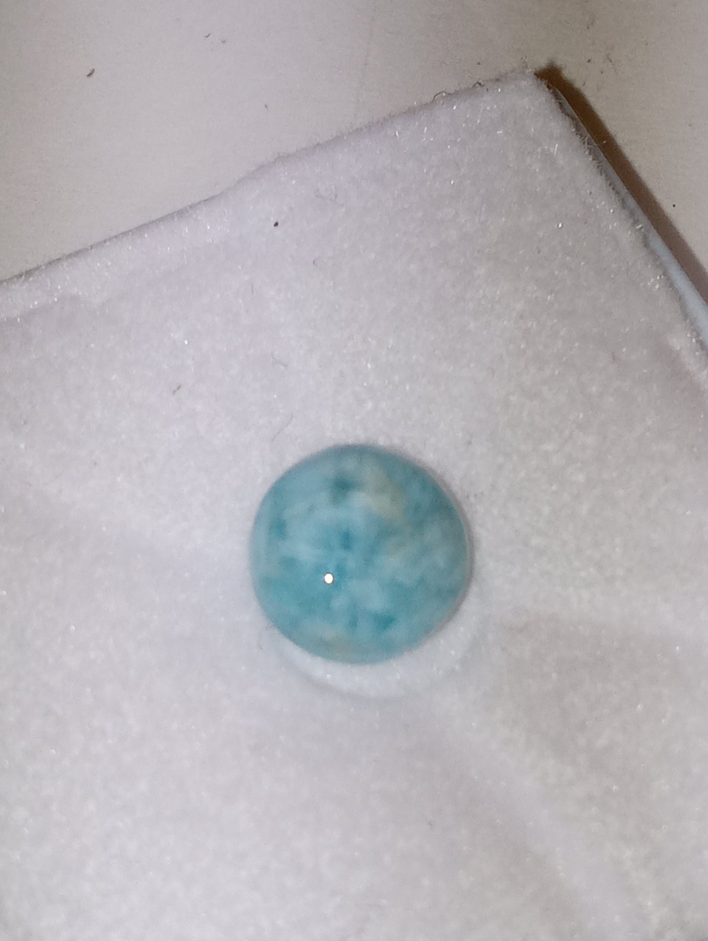larimar gemstone, 8mm round, 2.17ct