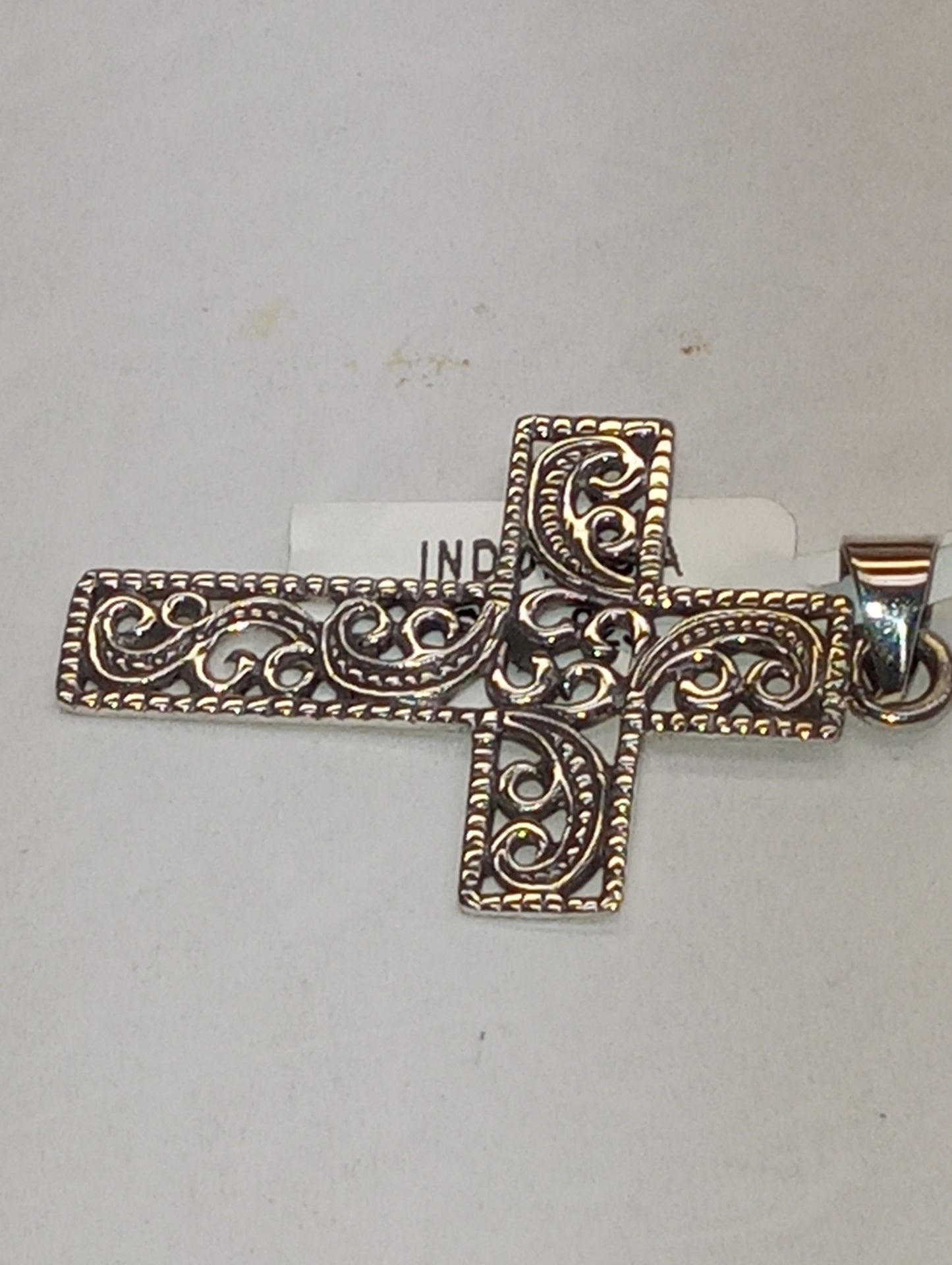 pendant Bali Legacy cross in sterling silver, 3.3g, no chain