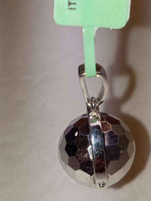 pendant Bali Legacy, disco ball in sterling silver, 3.7g, no chain