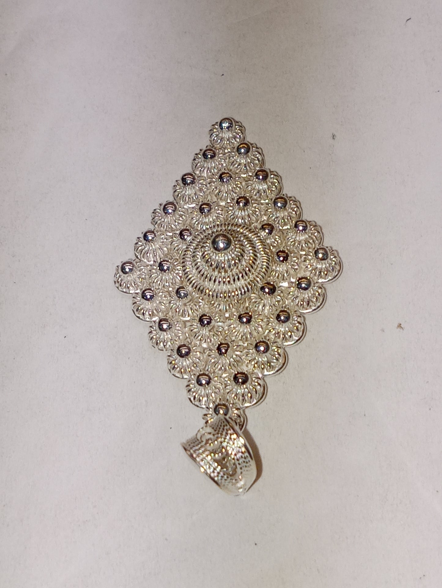 pendant Bali Legacy rhombus in sterling silver, 3.5g, no chain