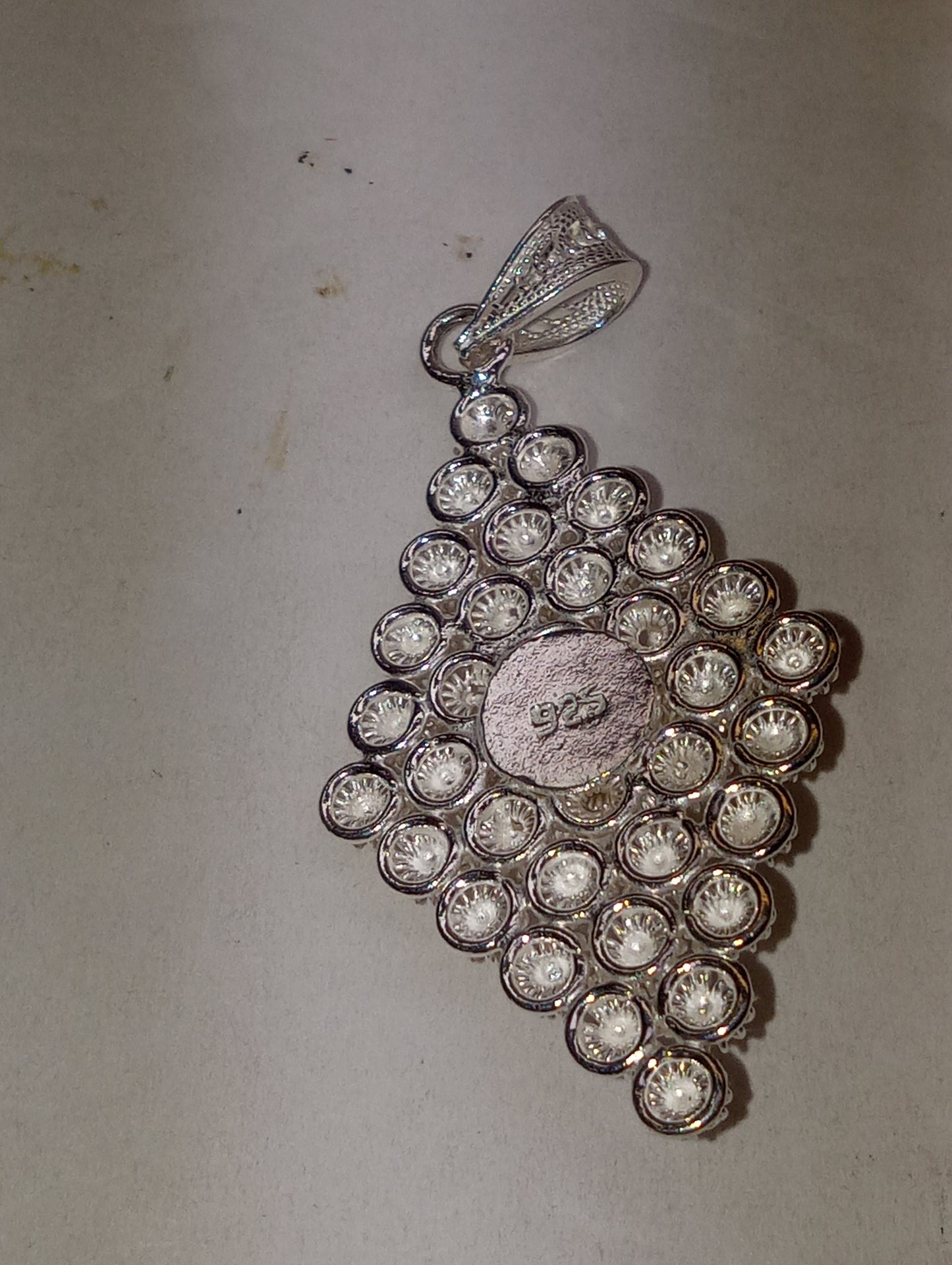 pendant Bali Legacy rhombus in sterling silver, 3.5g, no chain
