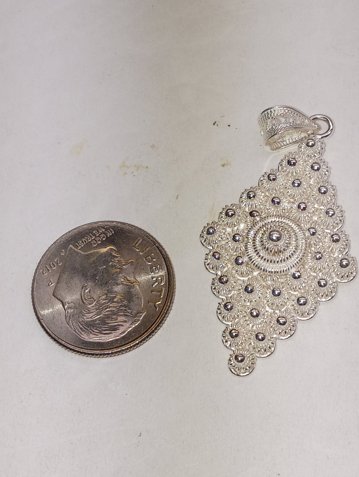 pendant Bali Legacy rhombus in sterling silver, 3.5g, no chain