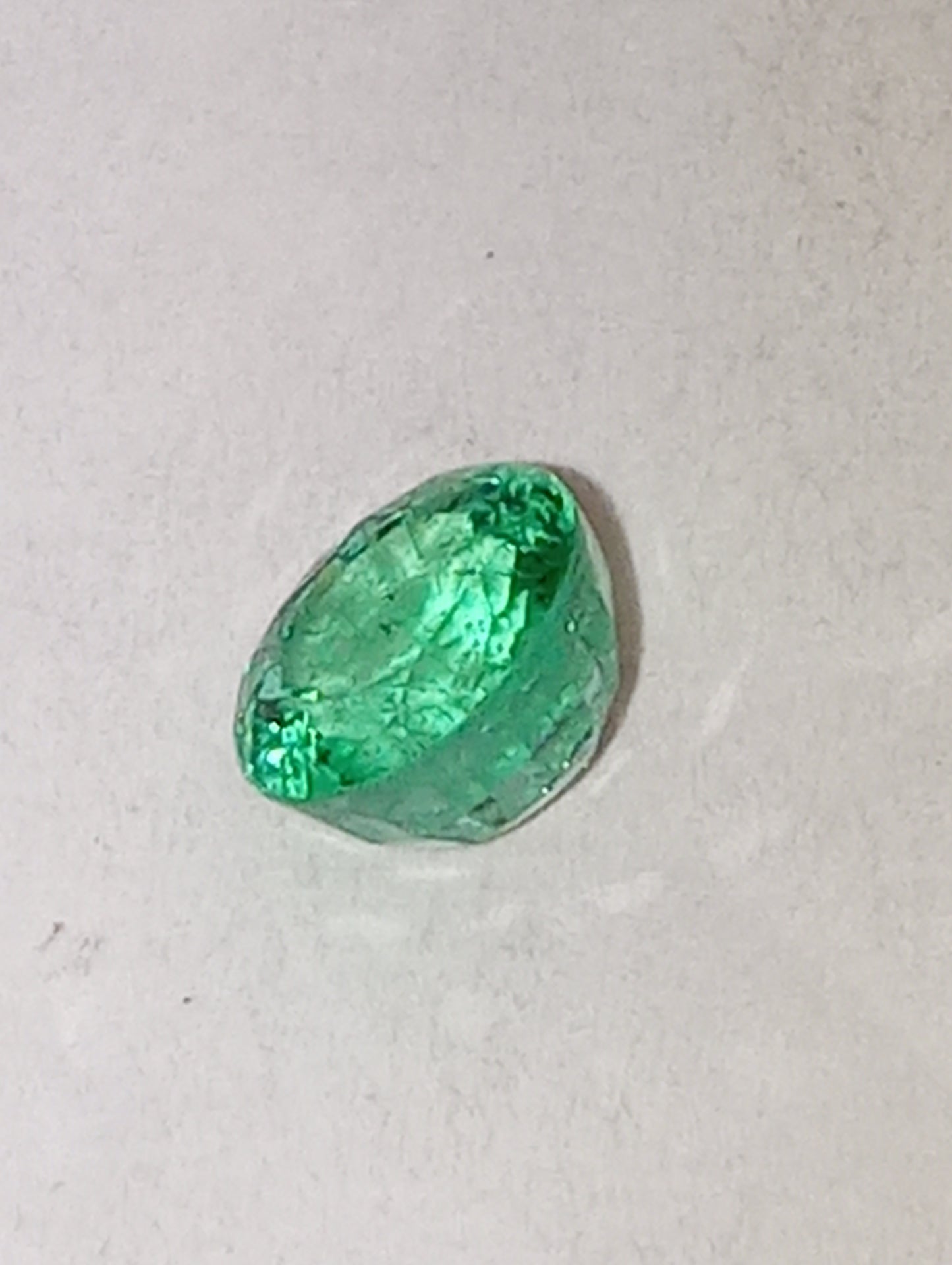 emerald gemstone Nigerian, 5mm round cut, .54ct