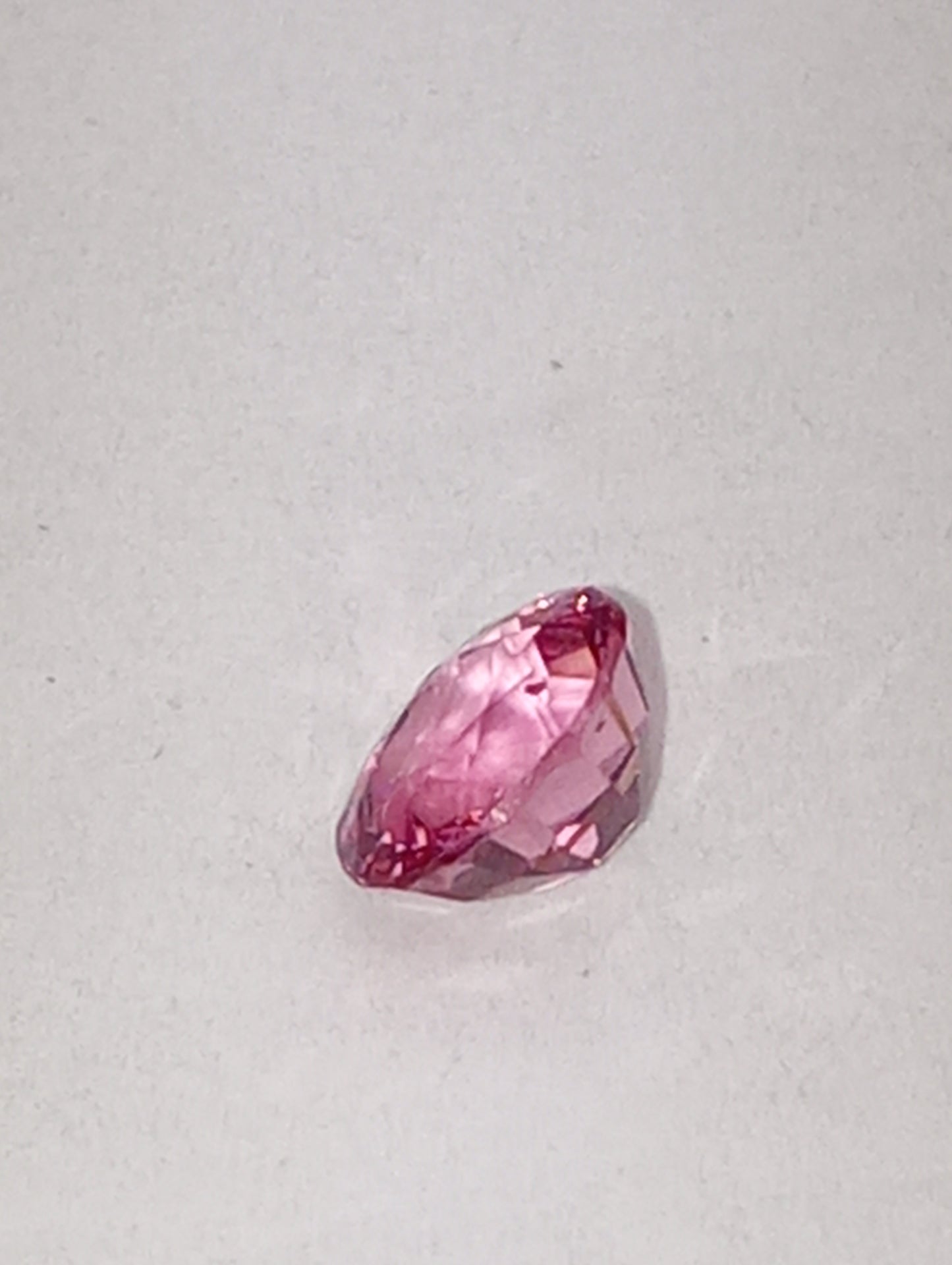 spinel gemstone Burma, pink 6mmx5mm oval cut, .75ct