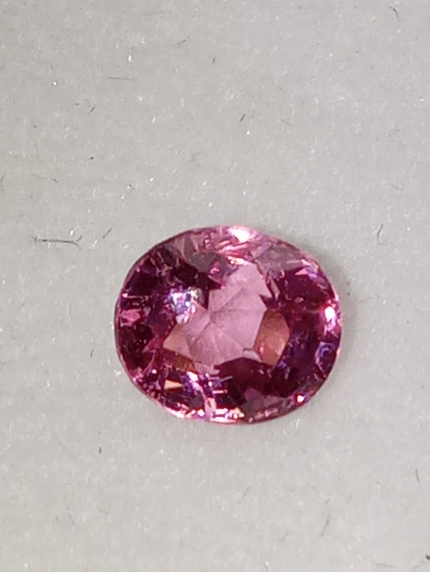 spinel gemstone Burma, pink 6mmx5mm oval cut, .75ct