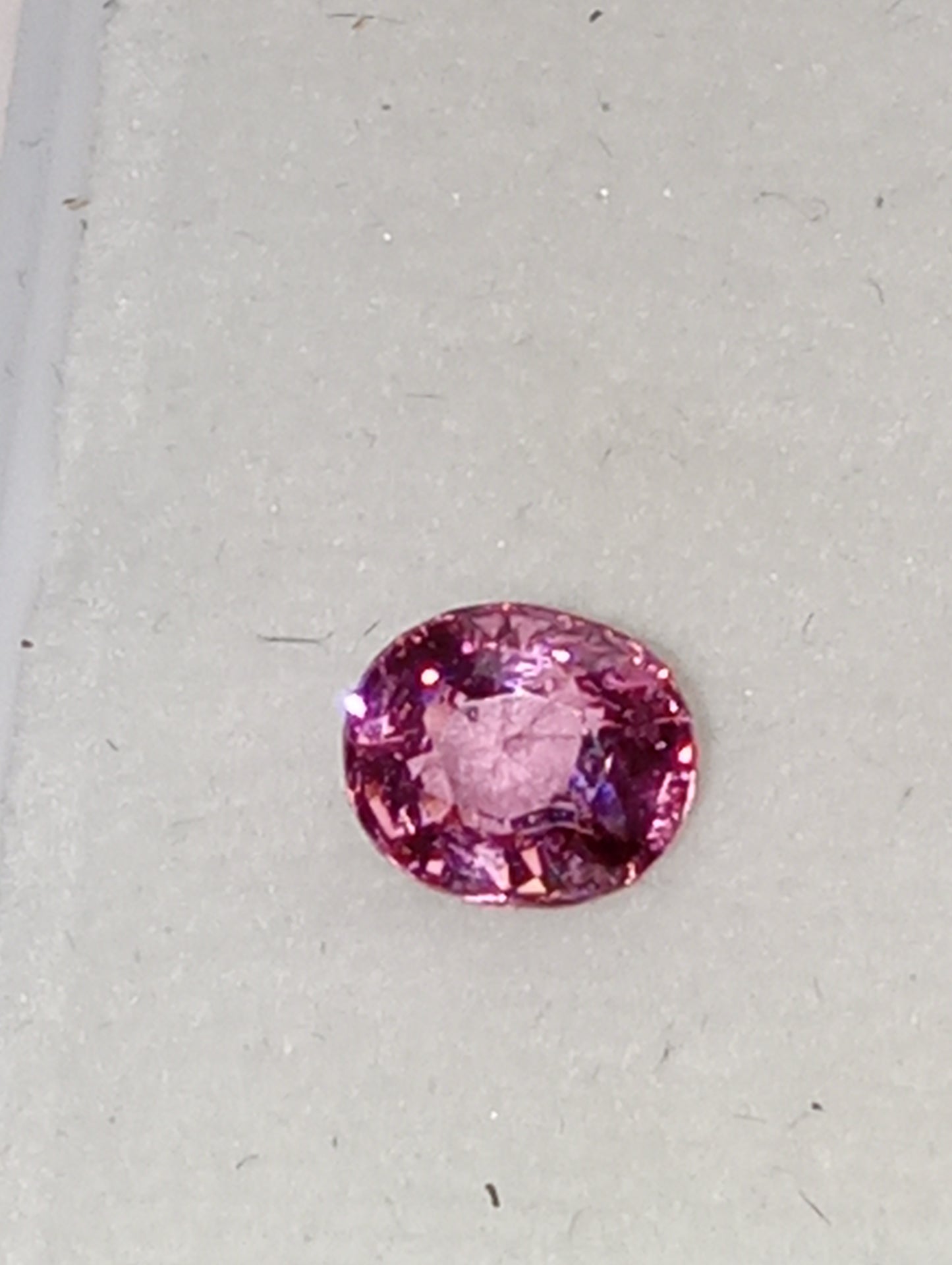 spinel gemstone Burma, pink 6mmx5mm oval cut, .75ct