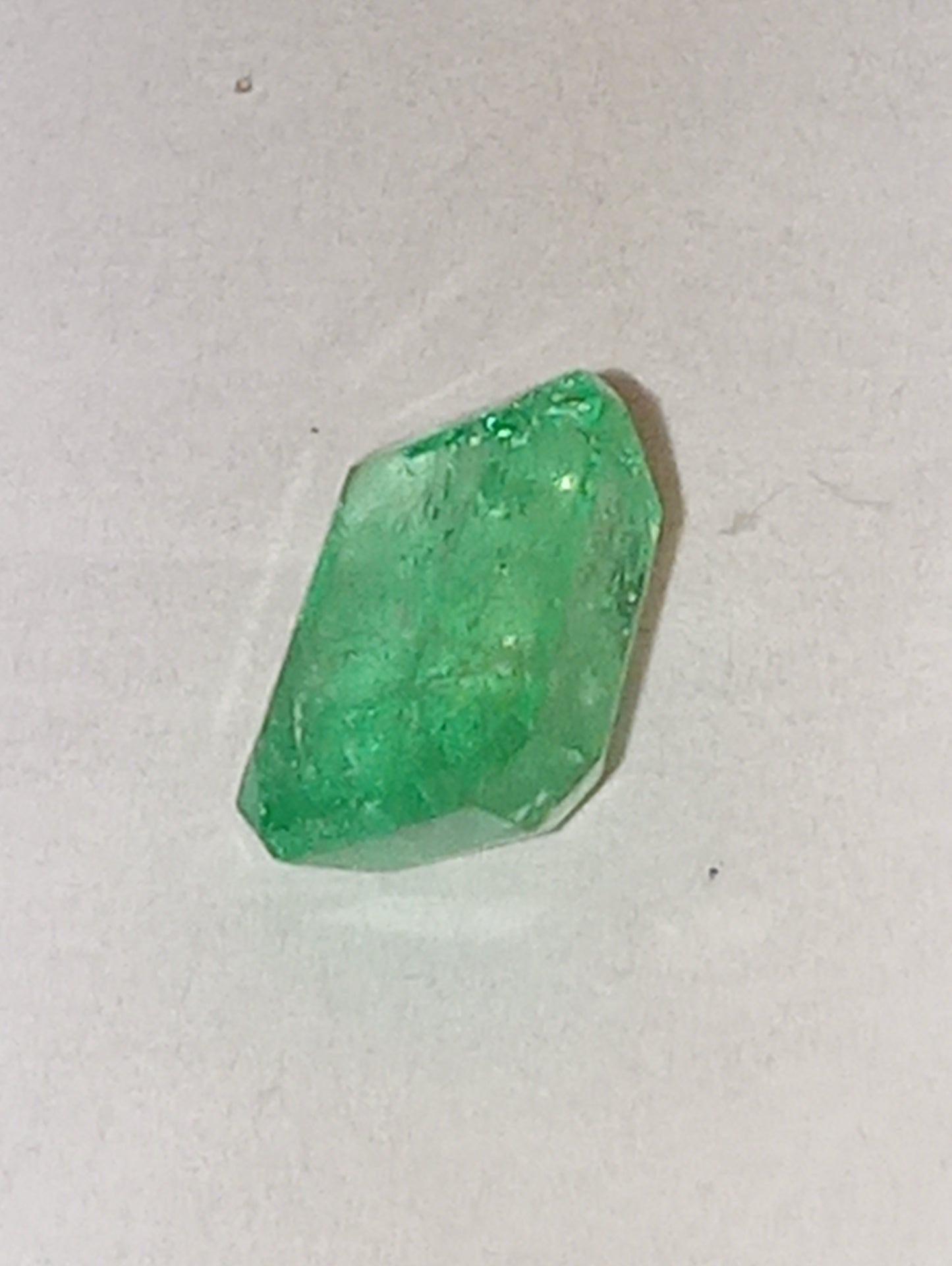 emerald gemstone Colombian, 7mmx5mm emerald cut, 1.29ct