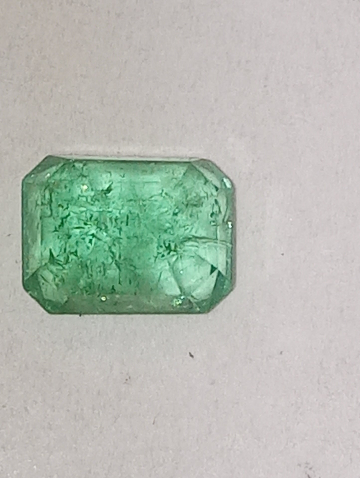 emerald gemstone Colombian, 7mmx5mm emerald cut, 1.29ct