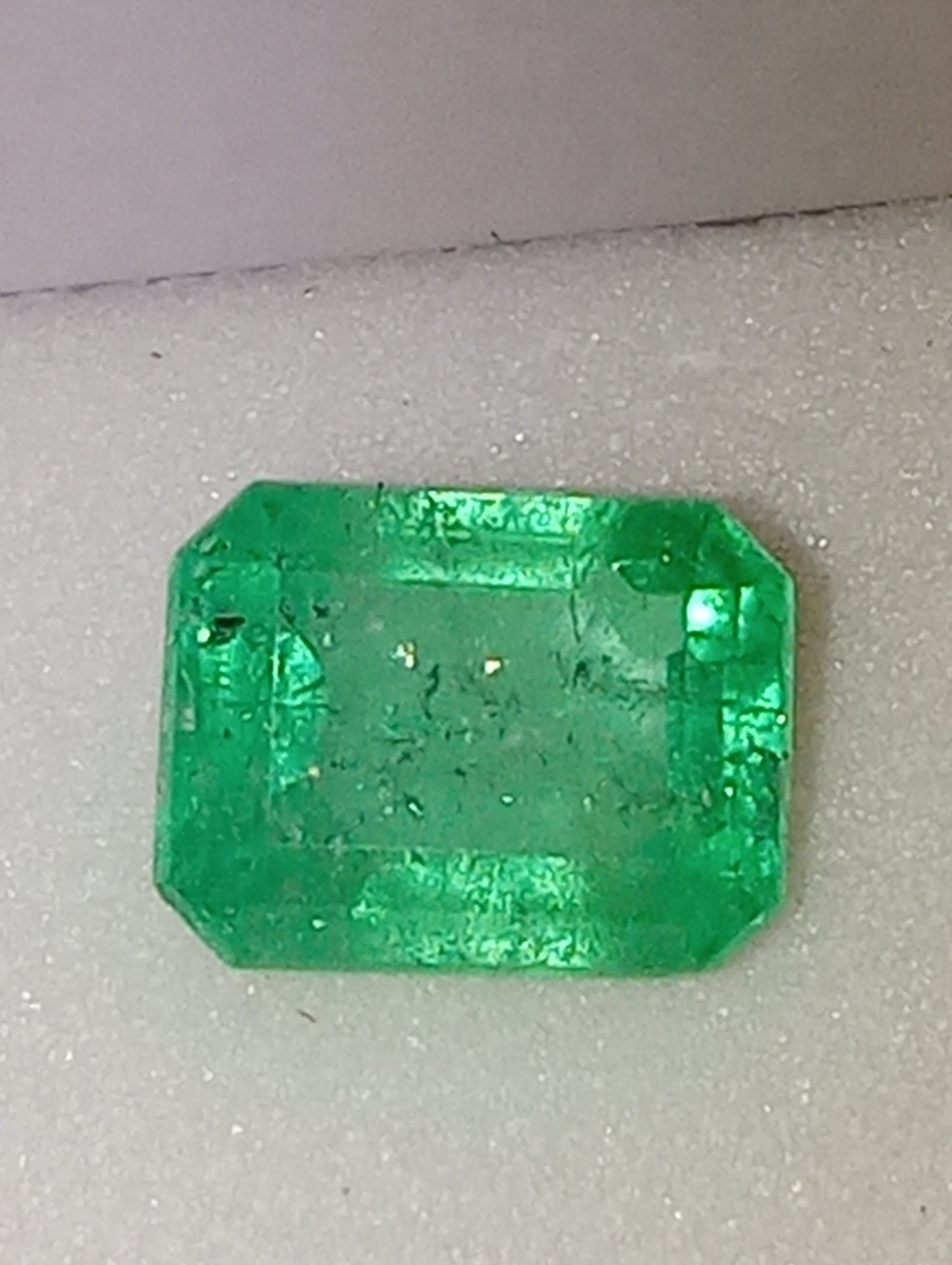 emerald gemstone Colombian, 7mmx5mm emerald cut, 1.29ct