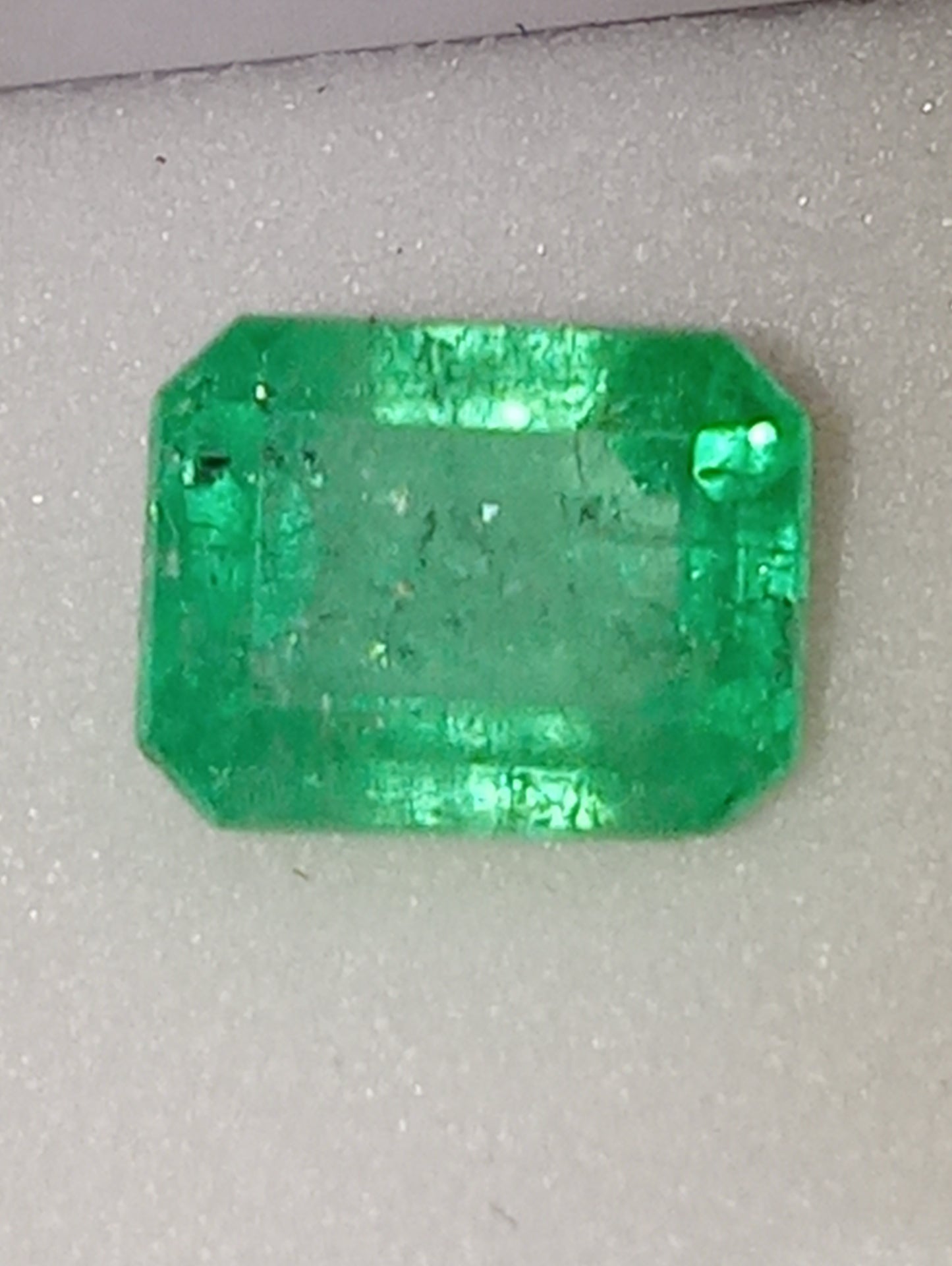 emerald gemstone Colombian, 7mmx5mm emerald cut, 1.29ct