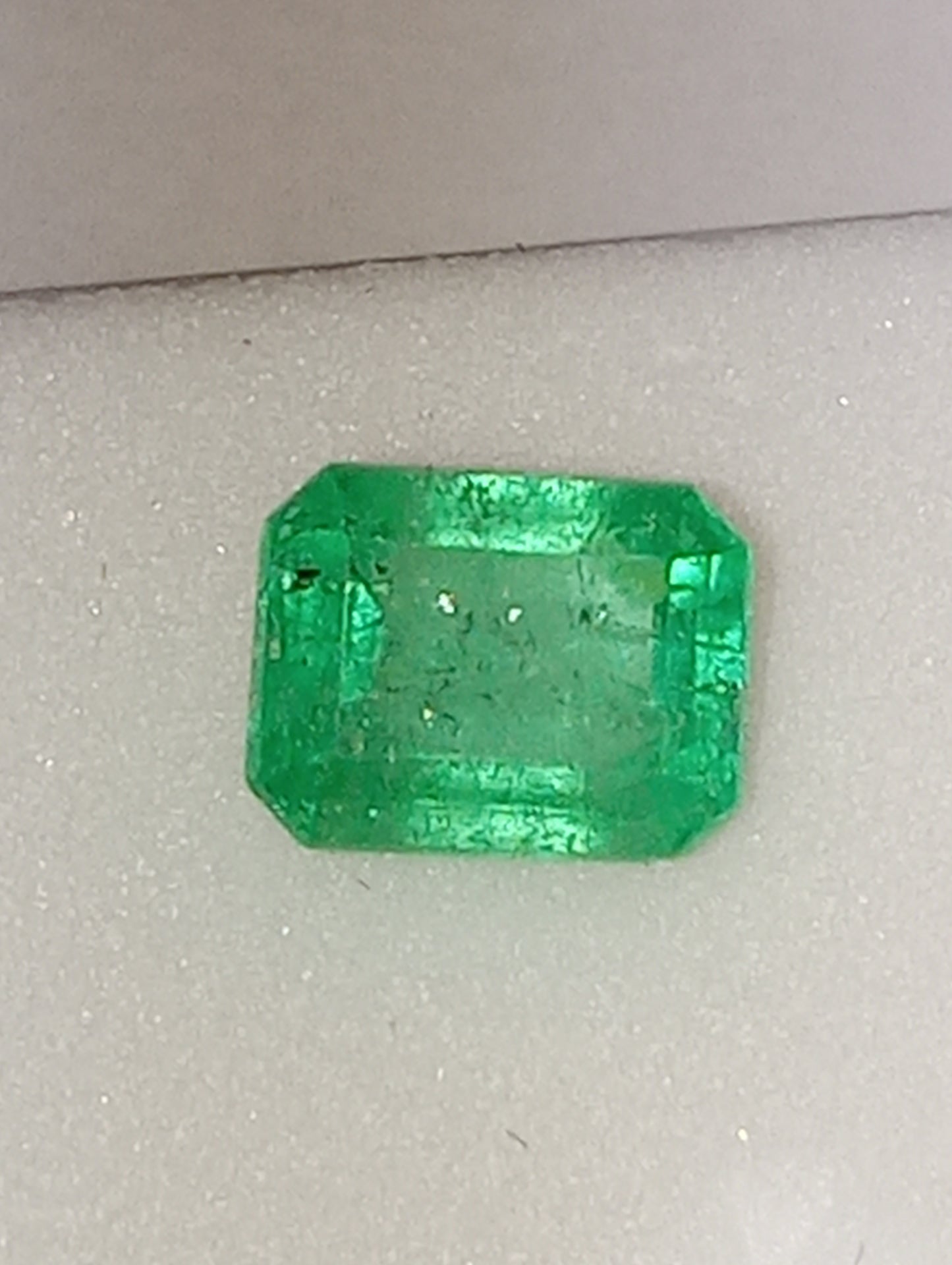 emerald gemstone Colombian, 7mmx5mm emerald cut, 1.29ct