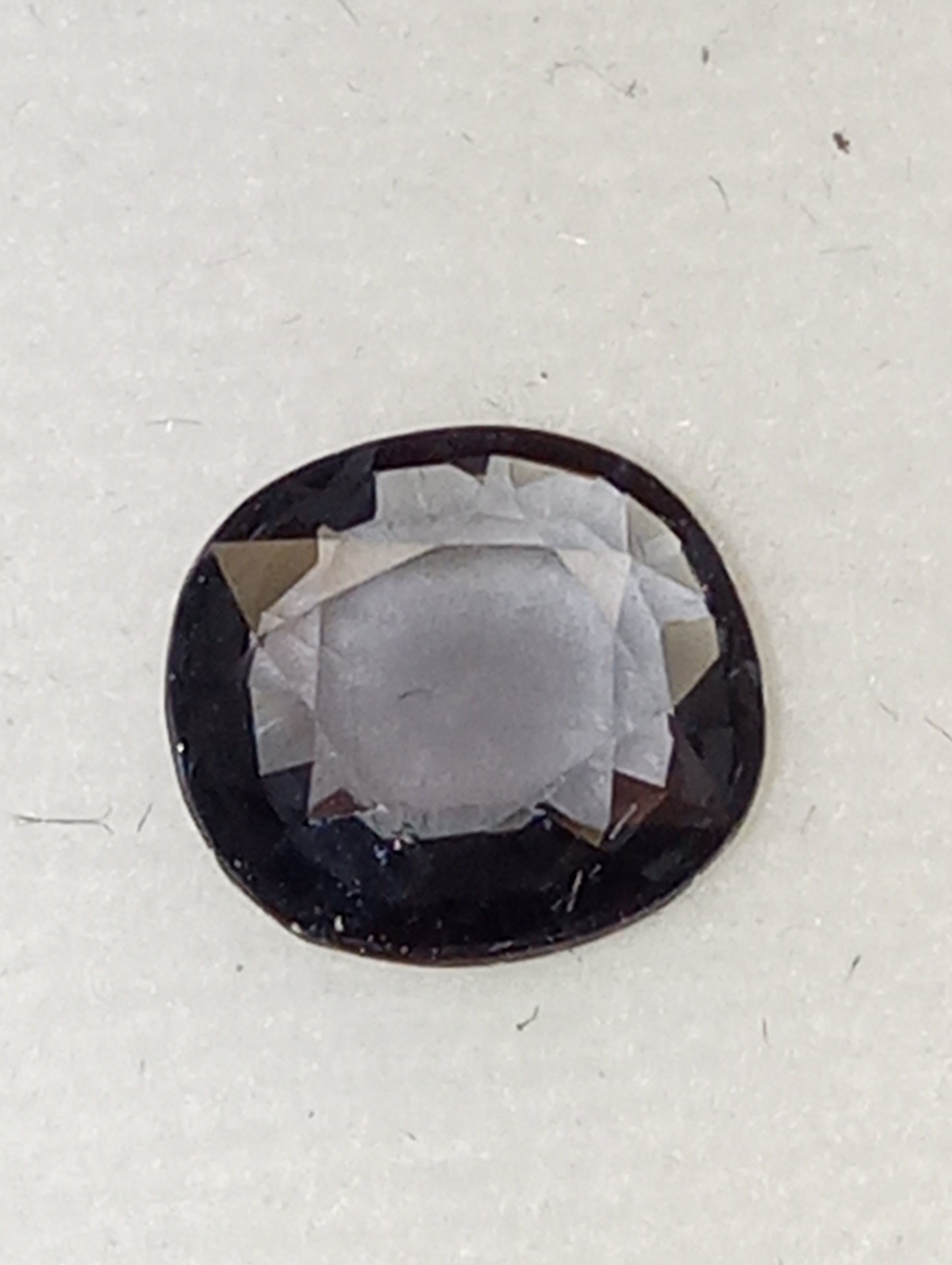spinel gemstone Burma, purple blue, 8mmx7.5mm oval cut, 1.49ct