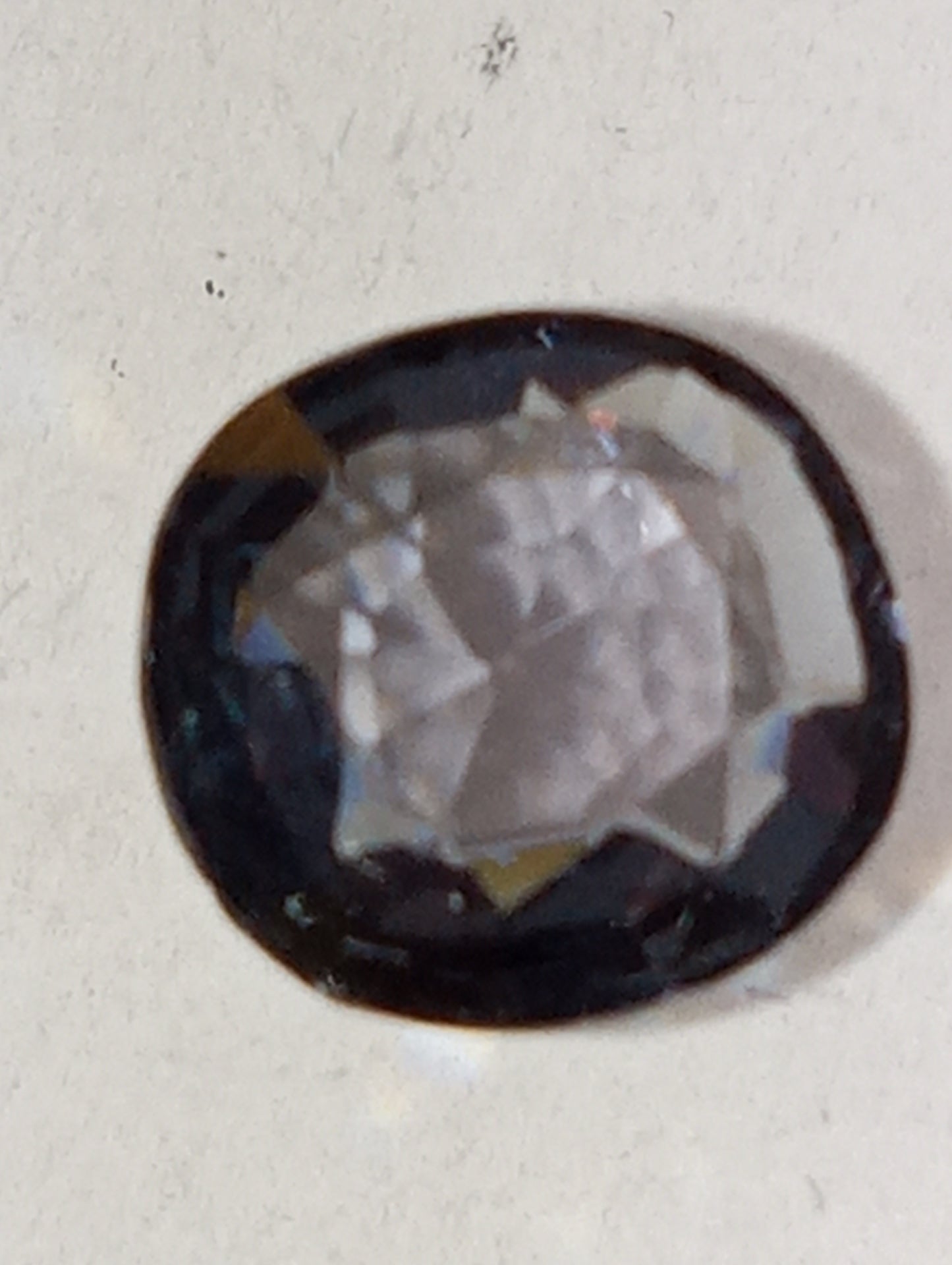 spinel gemstone Burma, purple blue, 8mmx7.5mm oval cut, 1.49ct