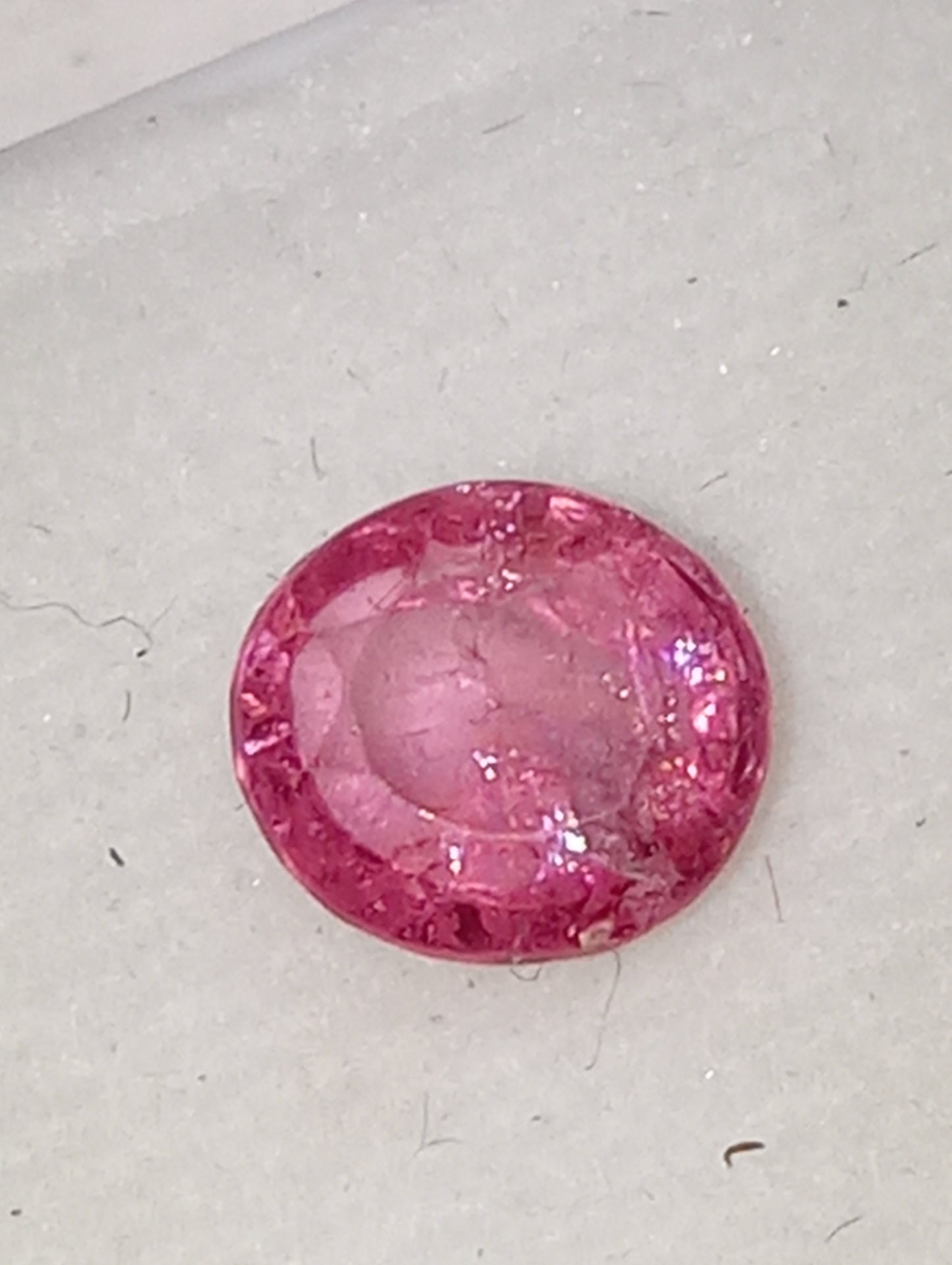 spinel gemstone Burma, pink, 6mmx5.5mm