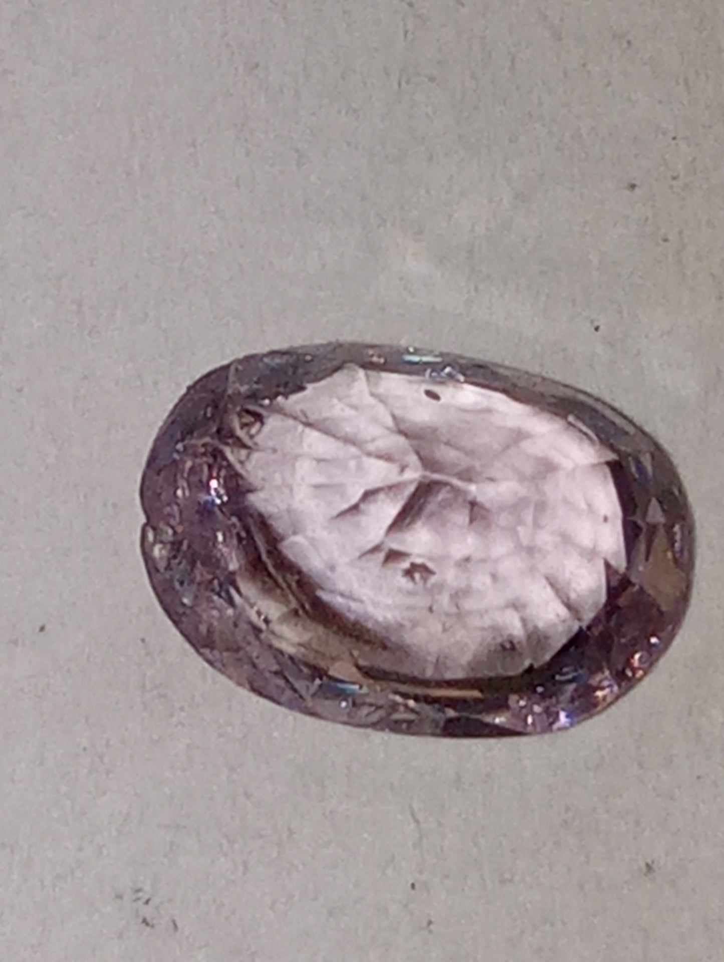 spinel gemstone Burma, light purple, 7mmx6mm oval cut, 1.07ct