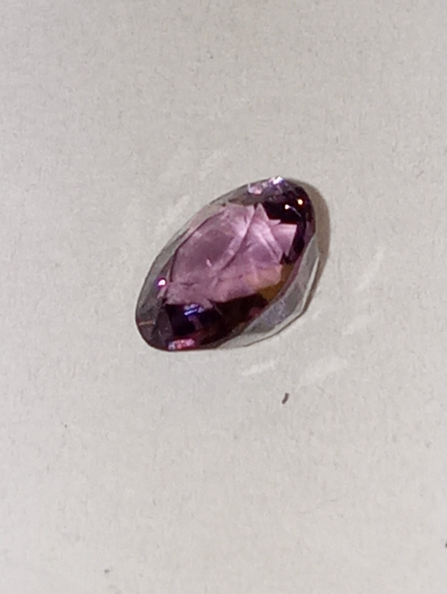 spinel gemstone Burma, purple, 6mmx5.5mm oval cut, .73ct