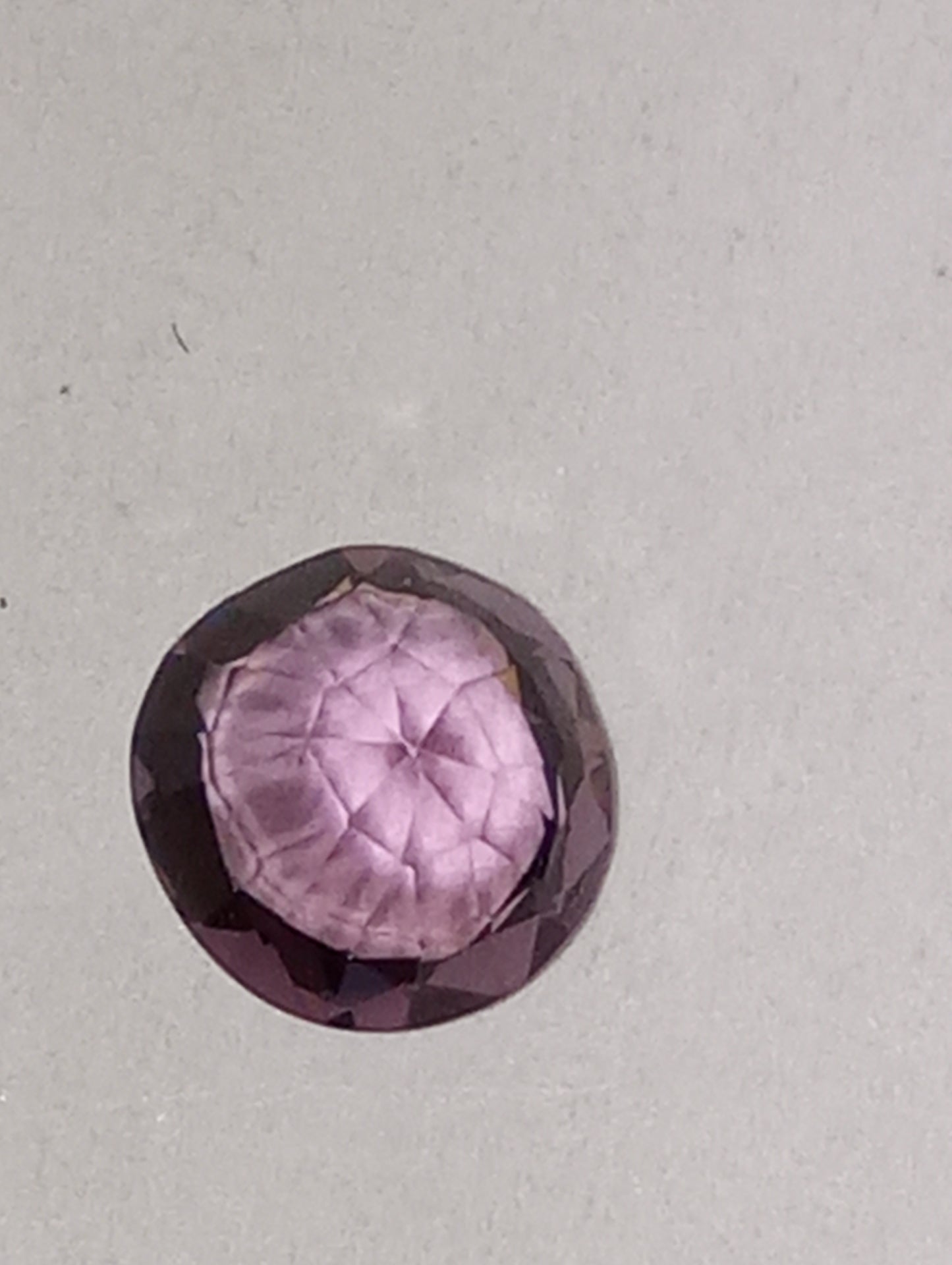 spinel gemstone Burma, purple, 6mmx5.5mm oval cut, .73ct