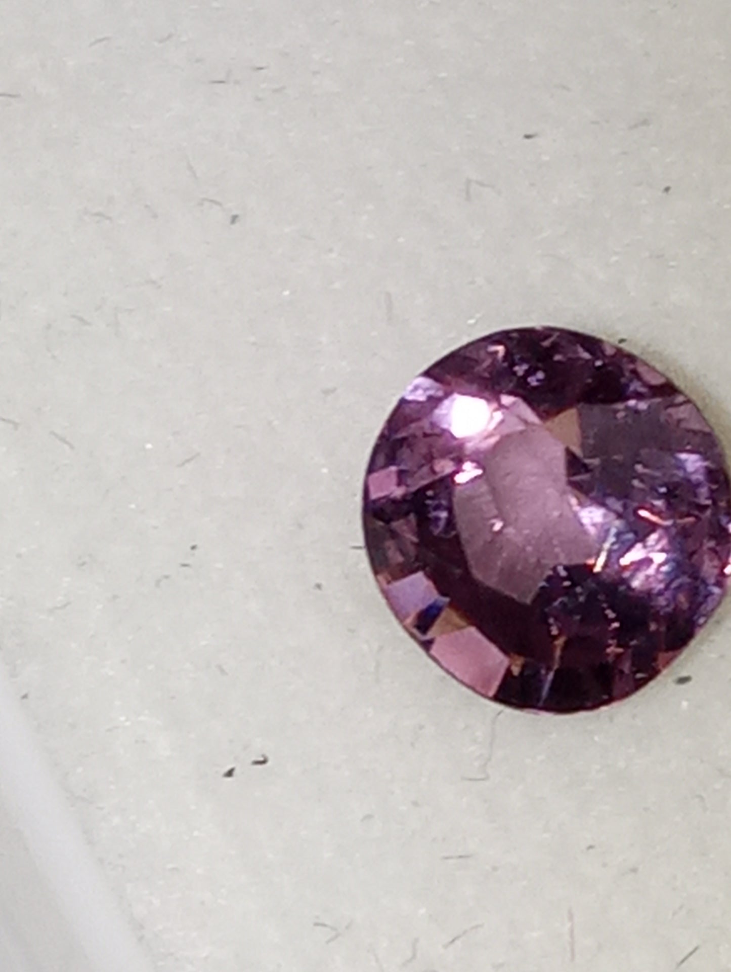 spinel gemstone Burma, purple, 6mmx5.5mm oval cut, .73ct
