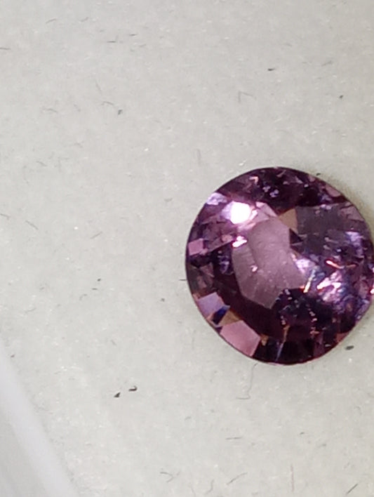 spinel gemstone Burma, purple, 6mmx5.5mm oval cut, .73ct