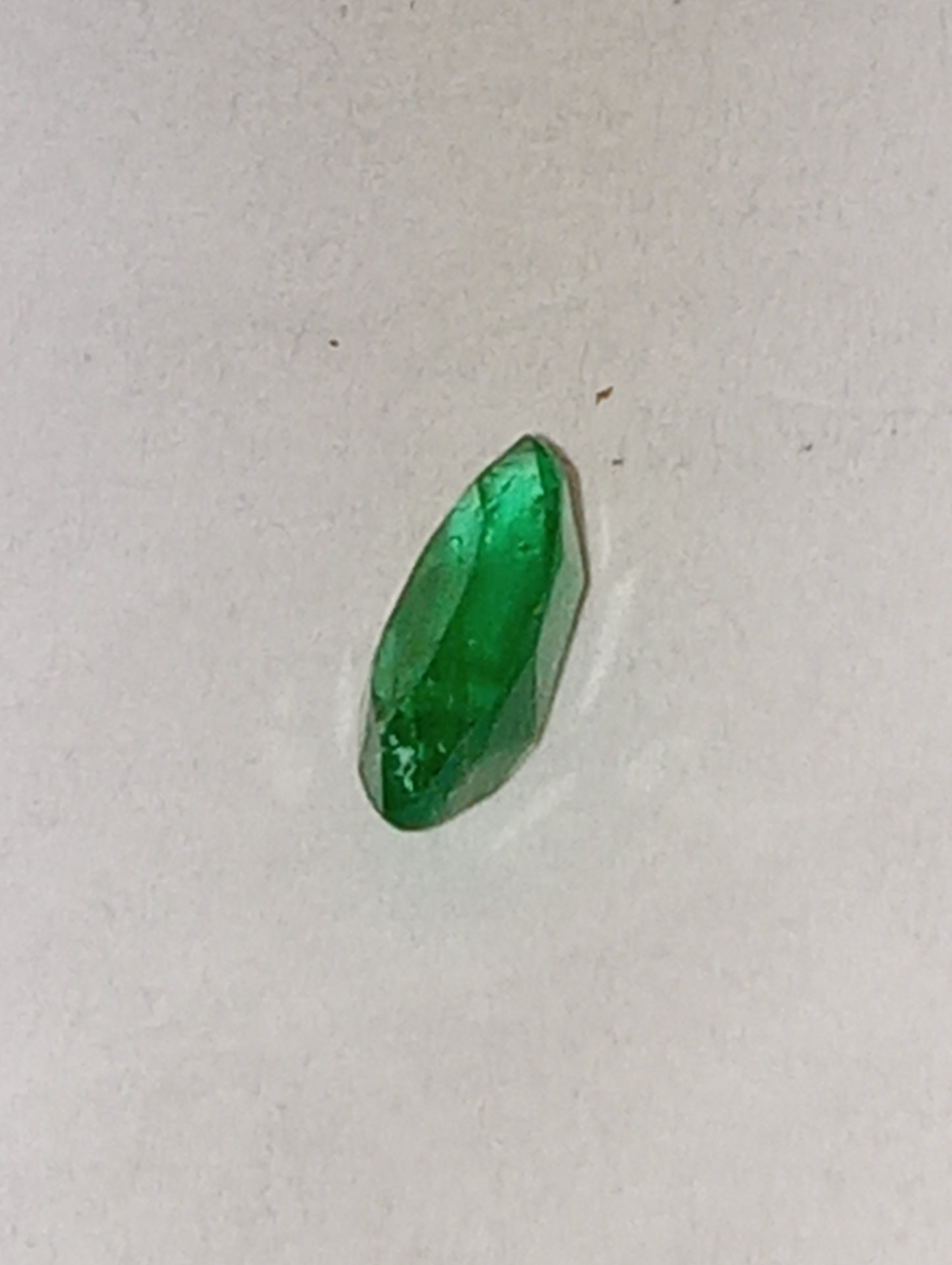 emerald gemstone Nigerian, 7mmx4mm marquise cut, .38ct