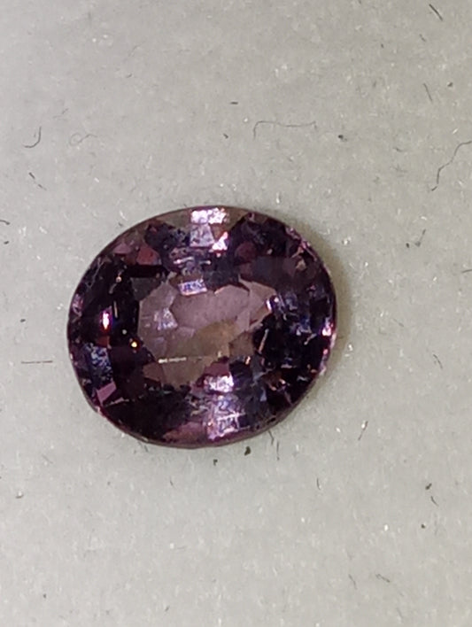 spinel gemstone Burma purple, 6mmx5.5mm oval cut,
