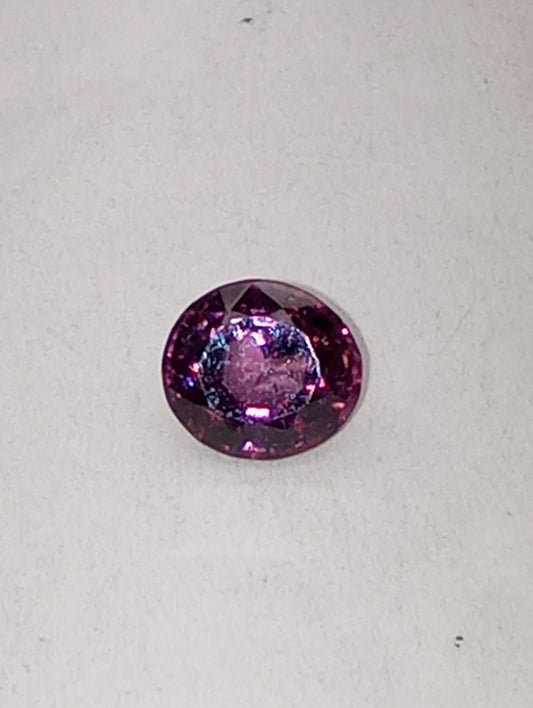 spinel gemstone Burma pinky purple, 6mmx5.5mm oval cut, .84ct
