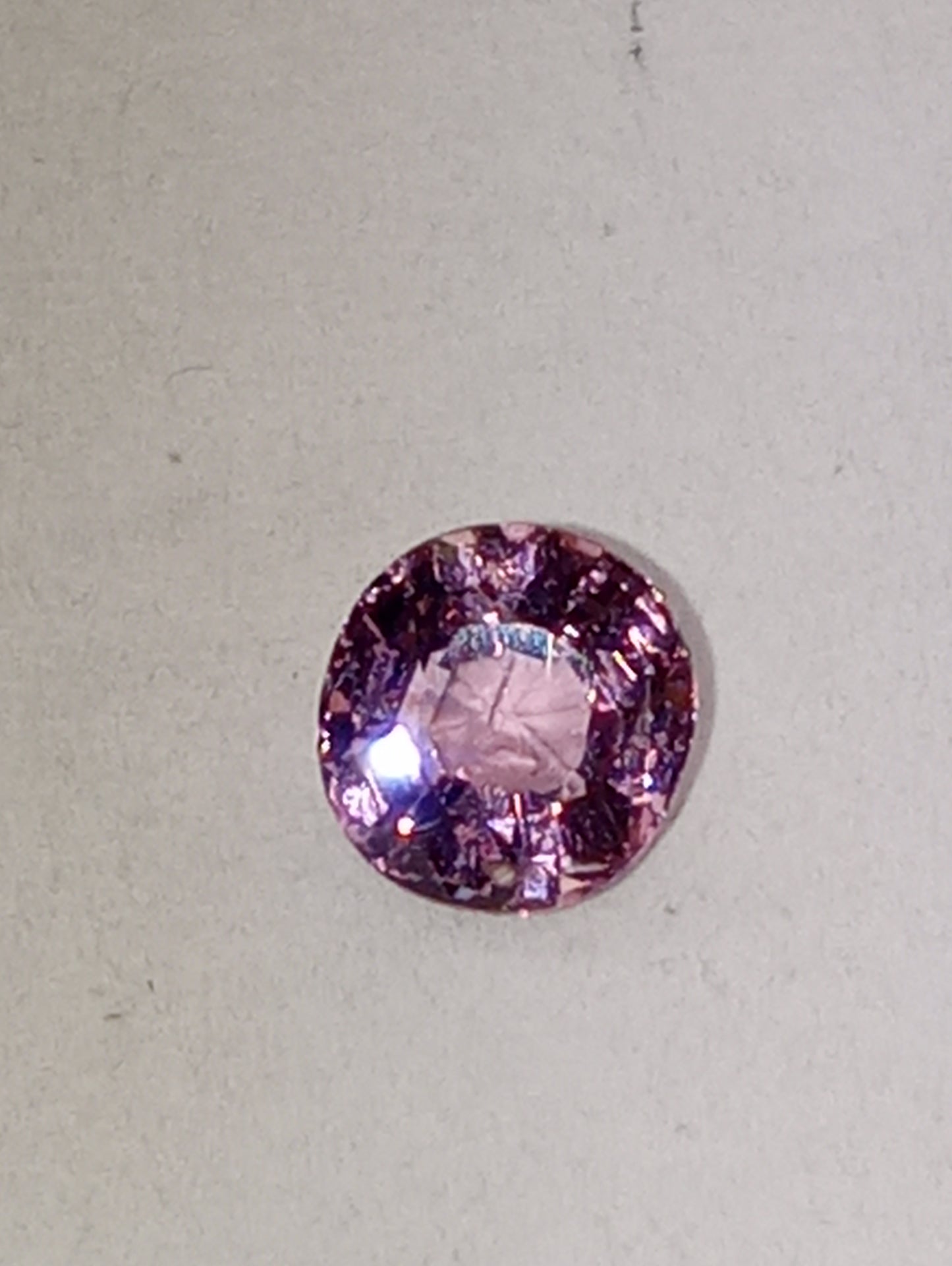 spinel gemstone Burmese, pinky purple, 6mmx5.5mm oval cut, .67ct