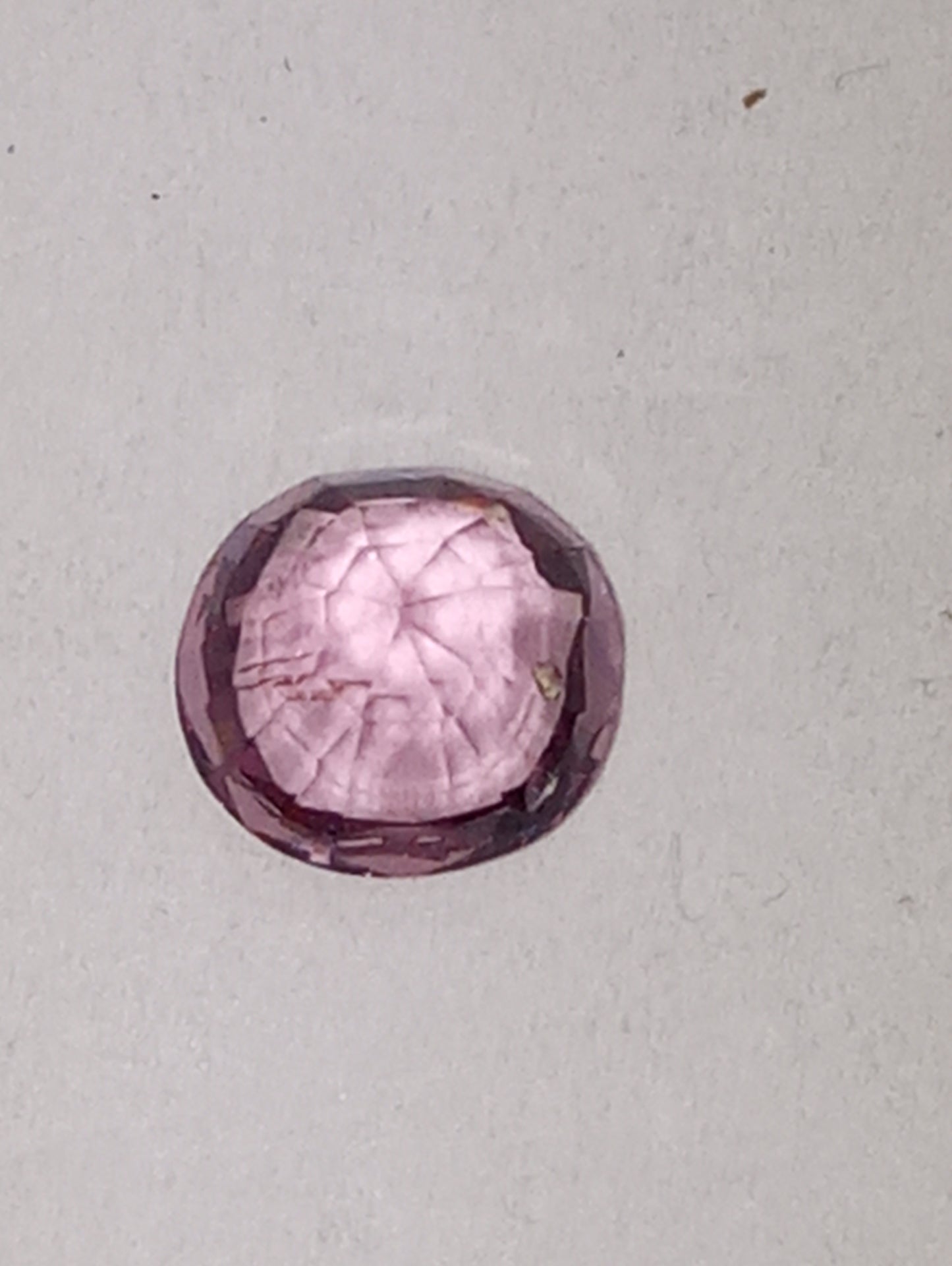 spinel gemstone Burmese, pinky purple, 6mmx5.5mm oval cut, .67ct