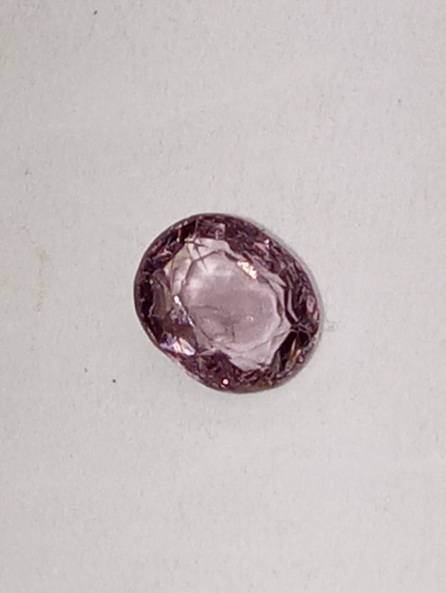 spinel gemstone Burma, pinky purple,  6mmx5mm oval cut, .81ct
