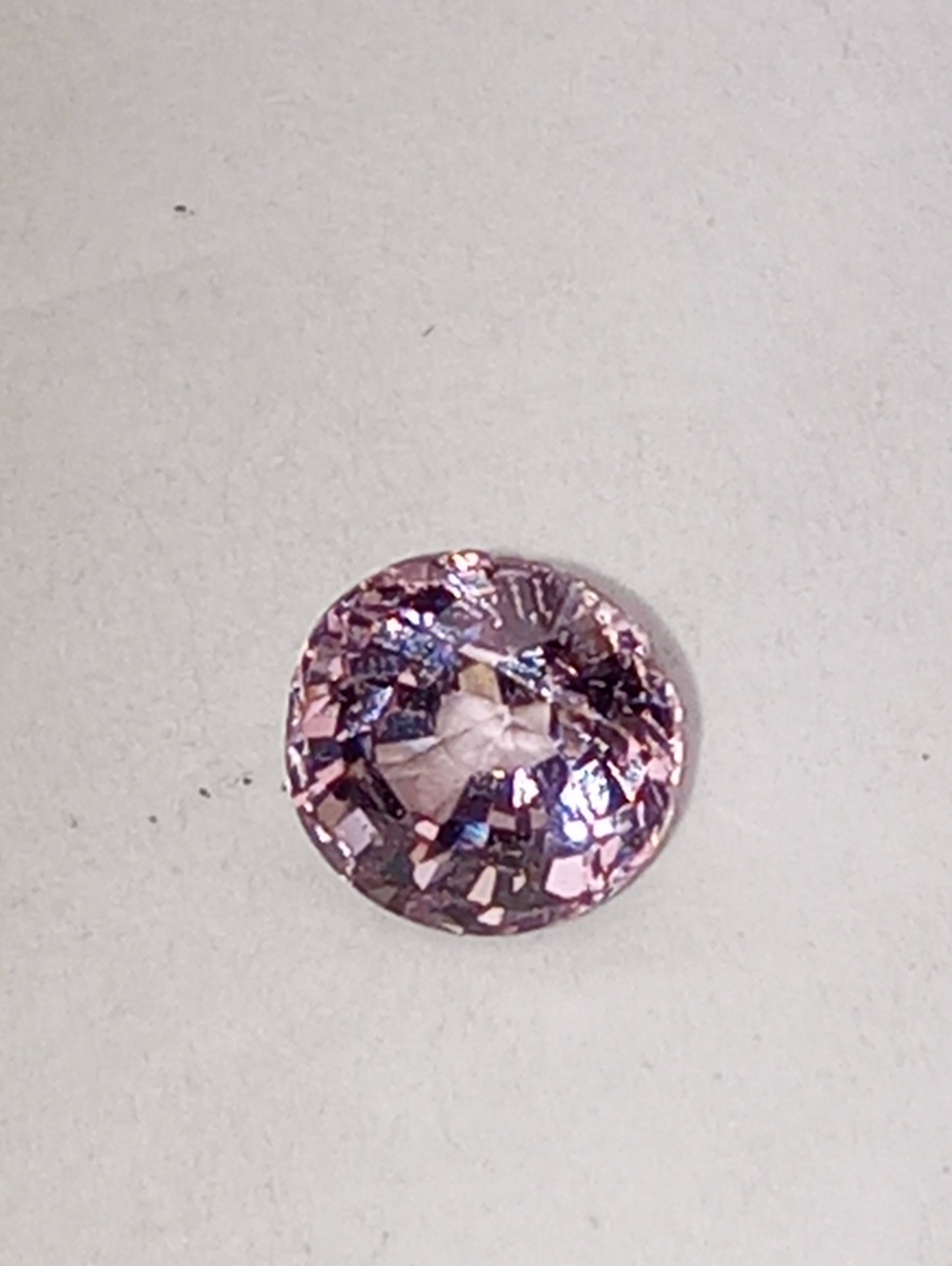 spinel gemstone Burmese, purplish pink,  6mmx5.75mm oval cut, .92ct