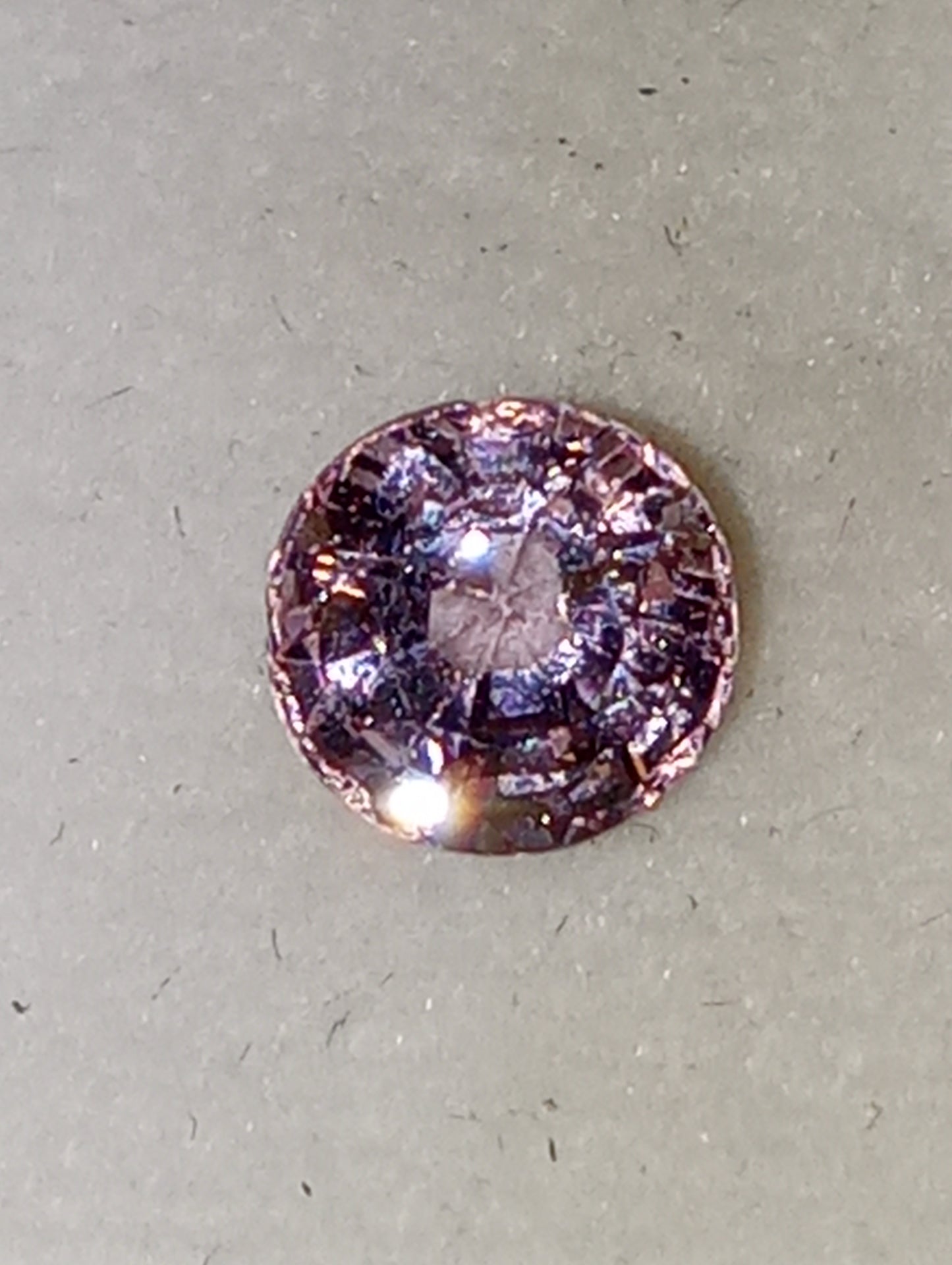 spinel gemstone Burmese, purplish pink,  6mmx5.75mm oval cut, .92ct