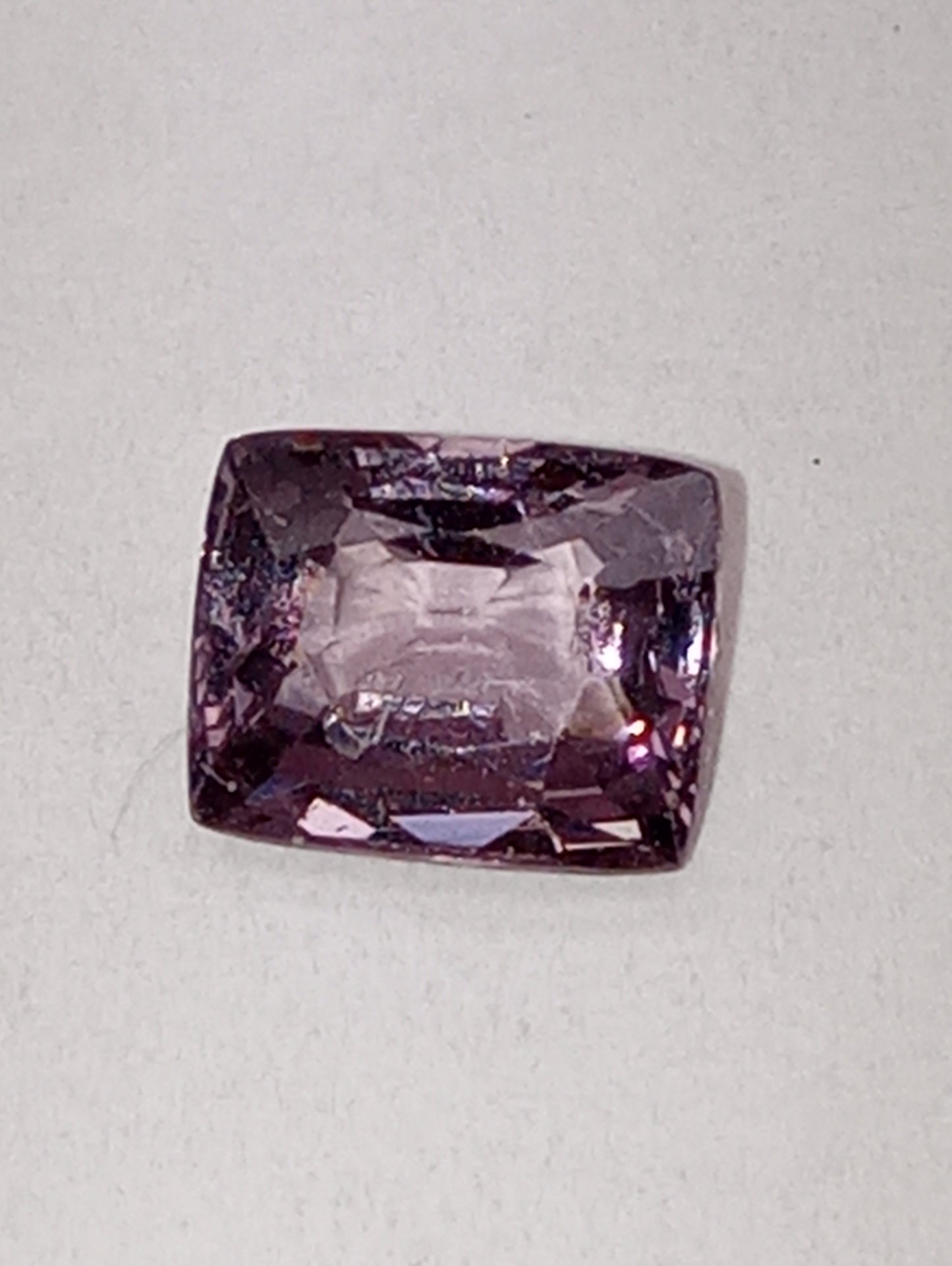 spinel gemstone Burmese, purple, 7mmx6mm emerald cut, 1.43ct