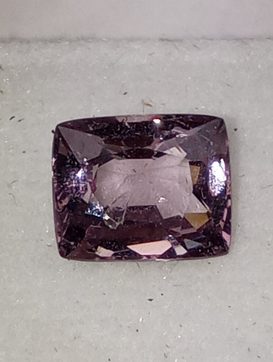spinel gemstone Burmese, purple, 7mmx6mm emerald cut, 1.43ct