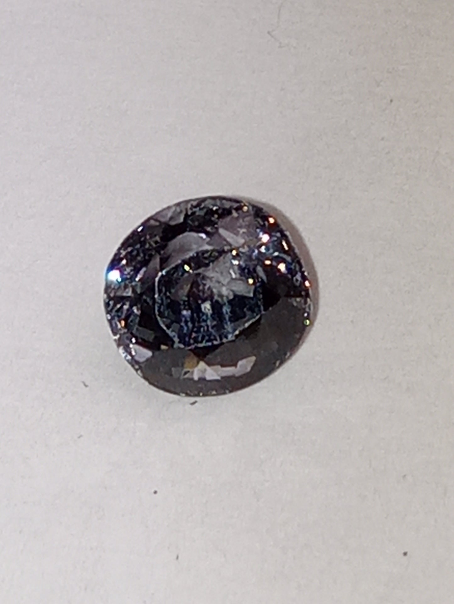 spinel gemstone Burmese, bluish platinum, oval deep cut, 1.41ct,