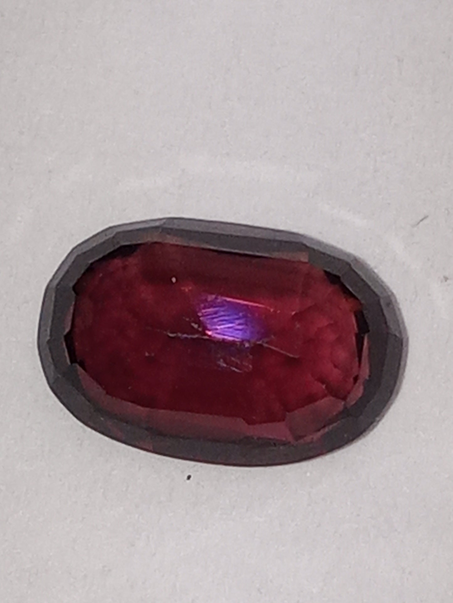 spinel gemstone Burmese, cranberry, oval cut, 1.99ct