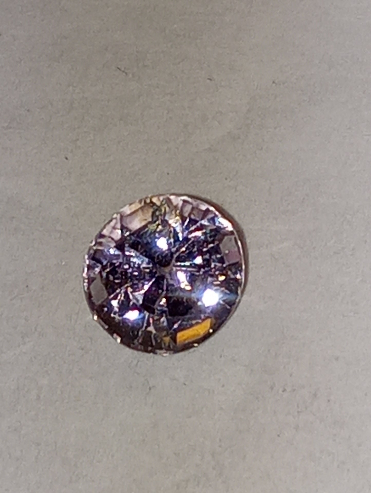 spinel gemstone Burmese, lavender, 6mmx5.5mm oval cut, .86ct
