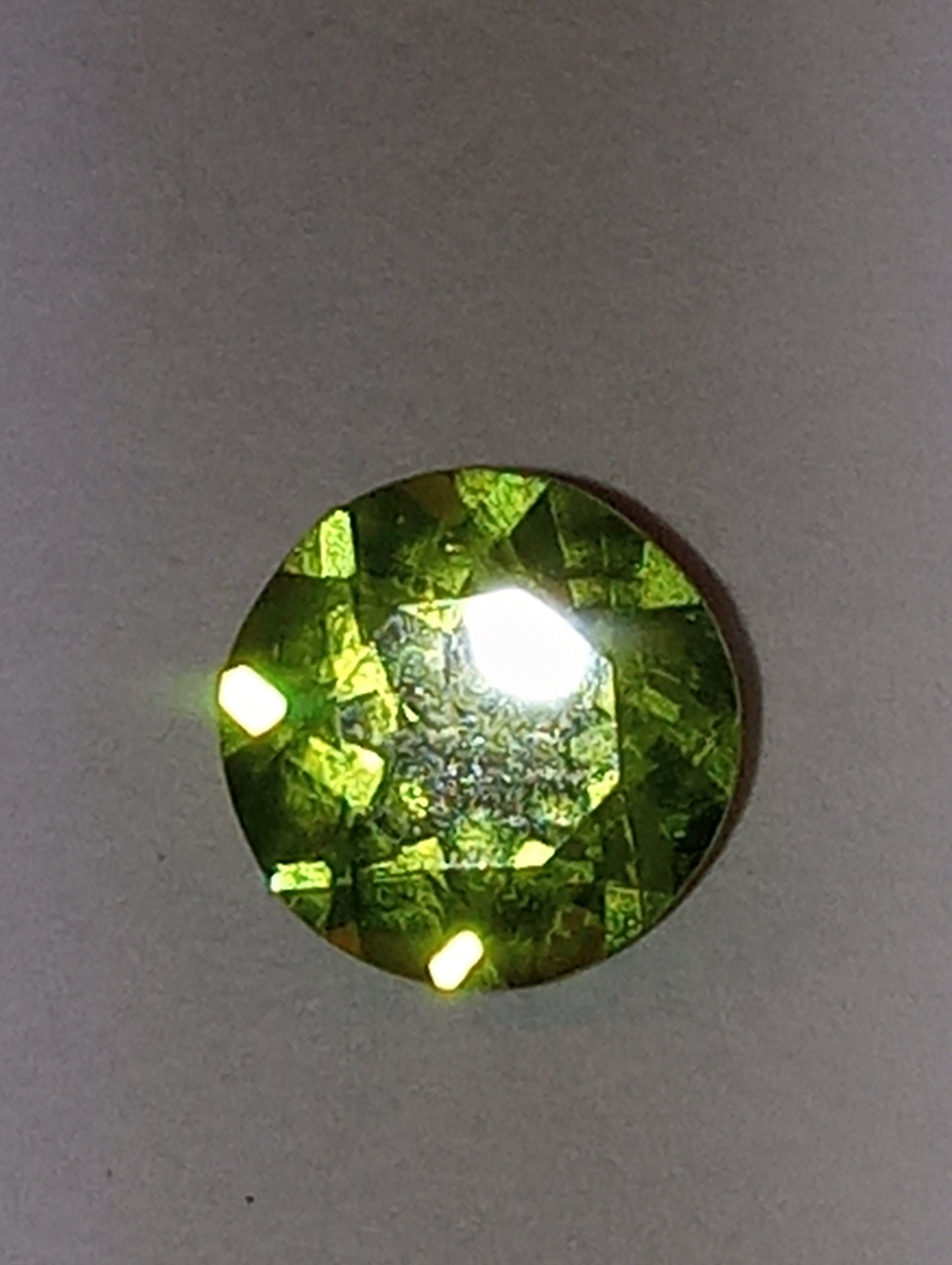peridot gemstone, 7mm round cut, 1.01ct-1.60ct