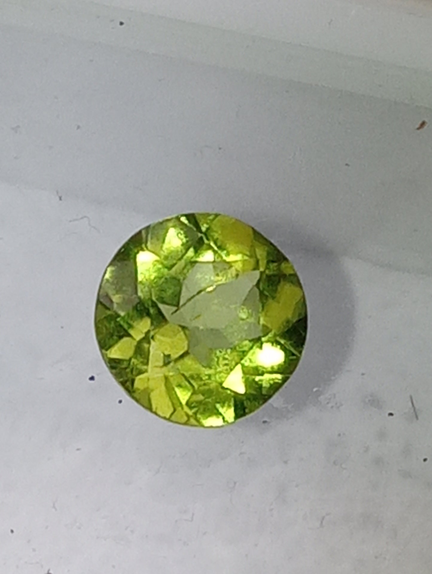 peridot gemstone, 7mm round cut, 1.01ct-1.60ct