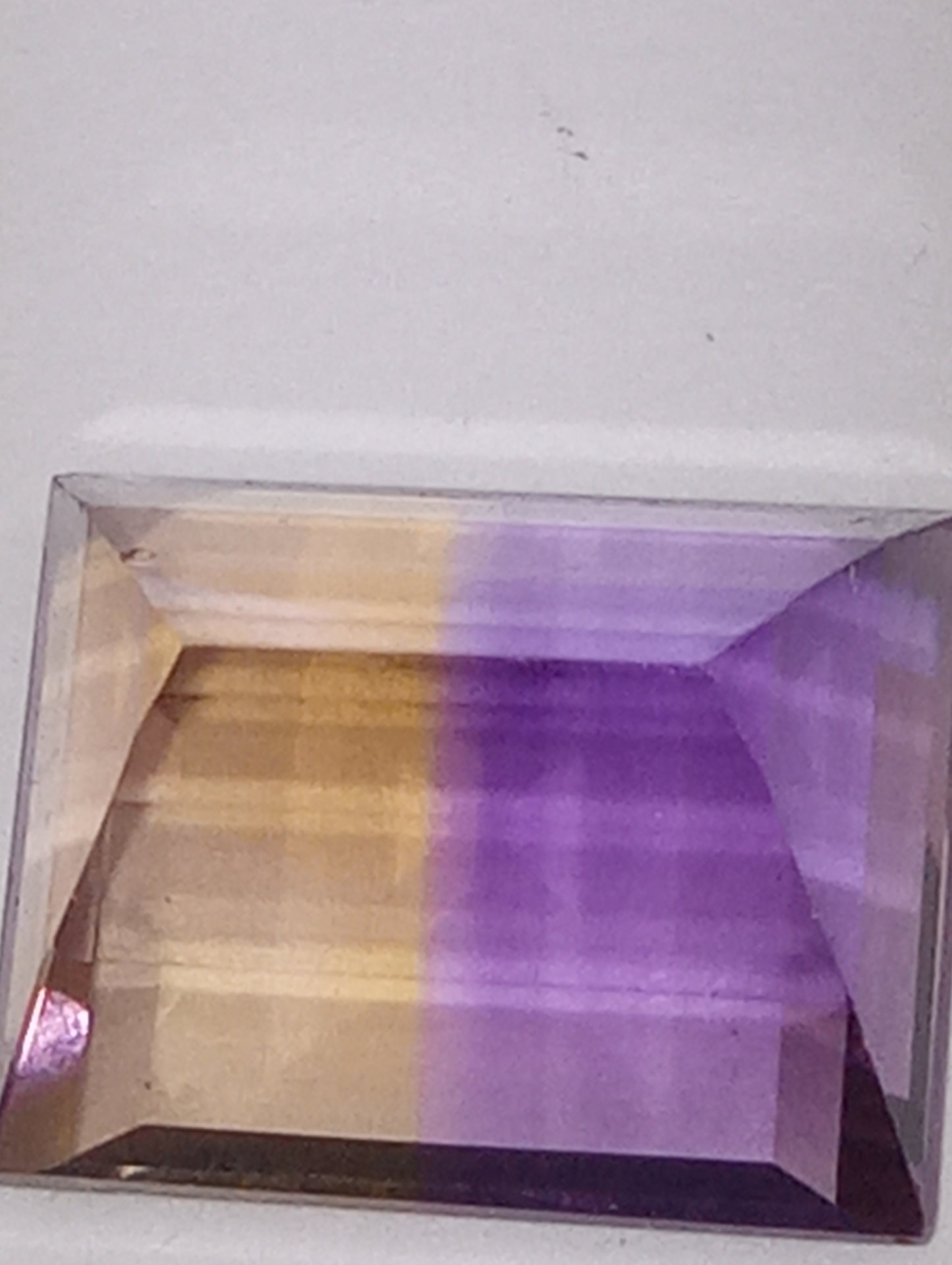 ametrine gemstone Mandiore(TM), 12mmx10mm rectangle cut, 6.72ct